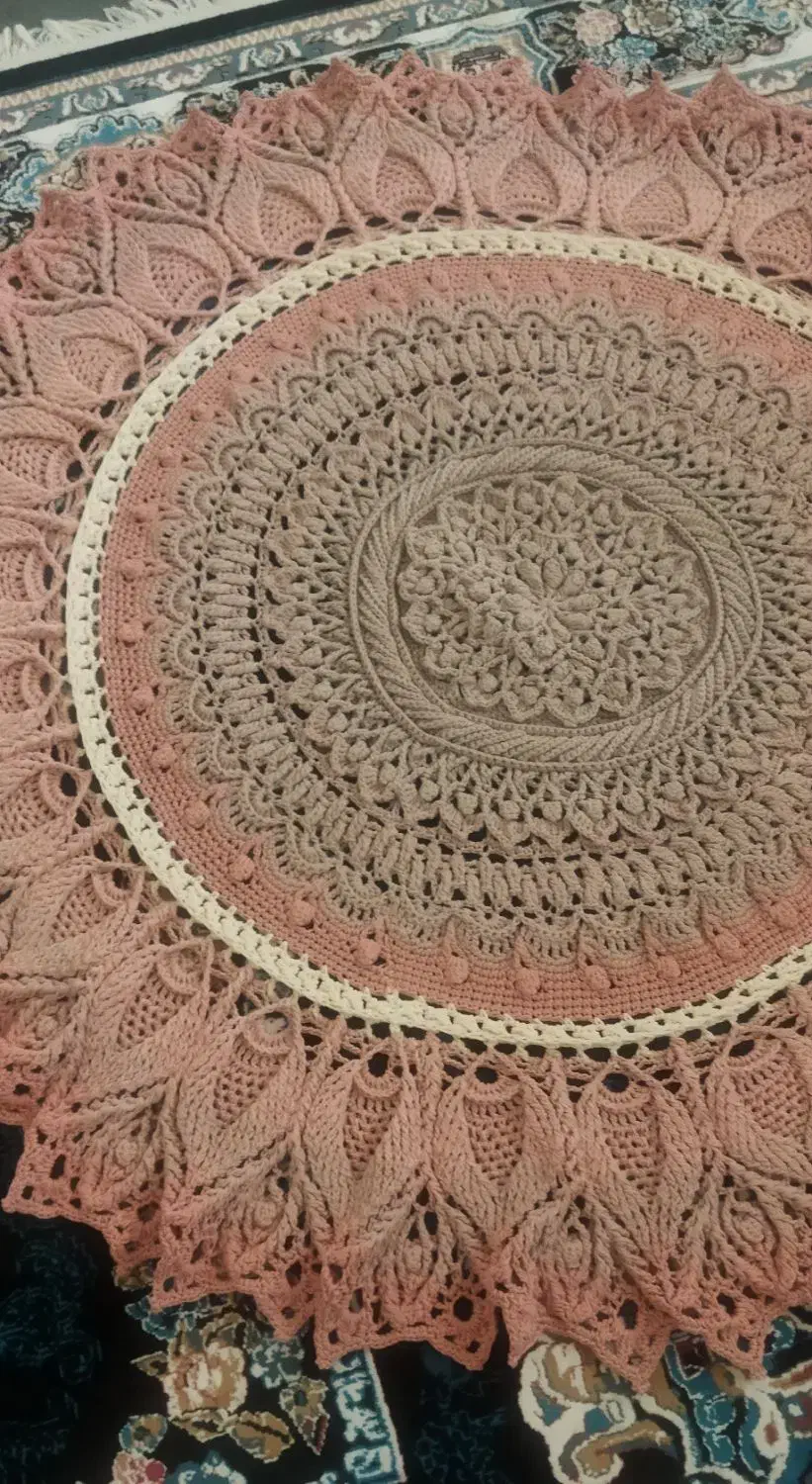 فروش . فرشینه دست بافت مکرومه|فرش|بوشهر, |دیوار