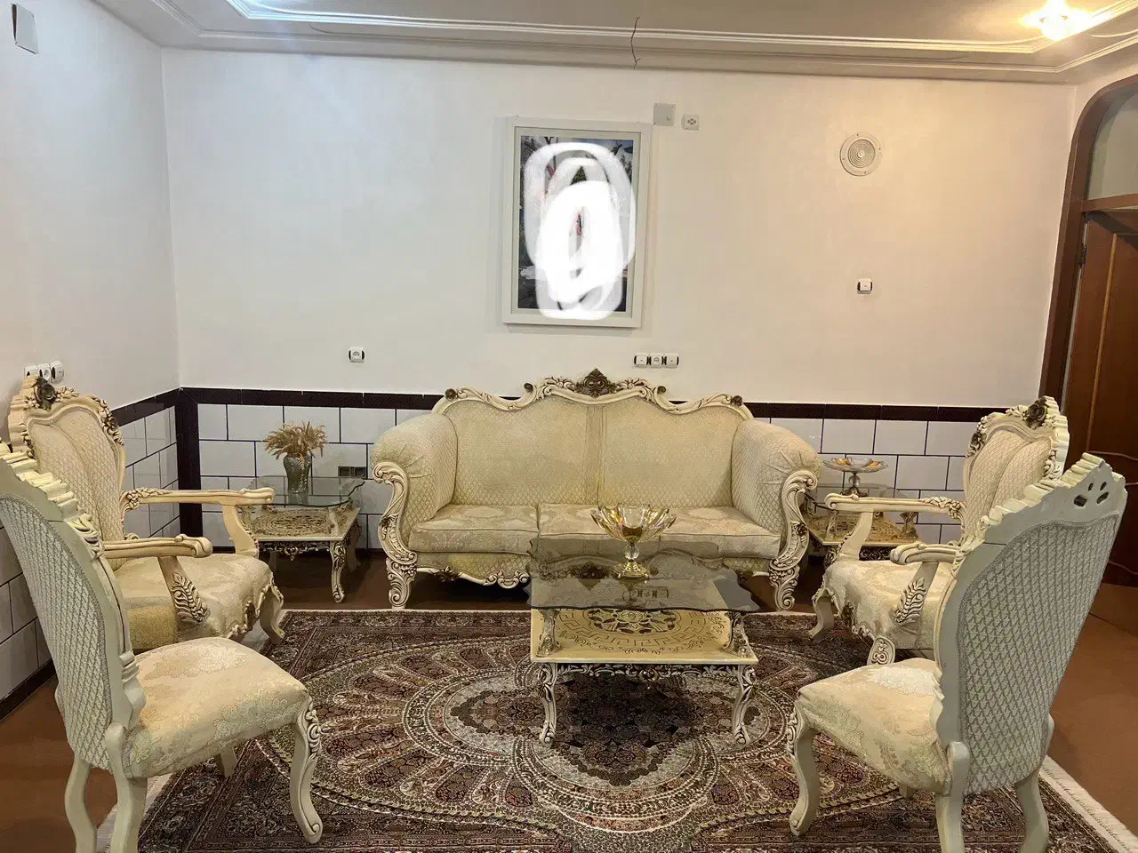 مبل۵نفره همراه بامیزنهارخوری۶نفره باطرح ورنگ یکسان|مبلمان خانگی و میز عسلی|دزفول, |دیوار