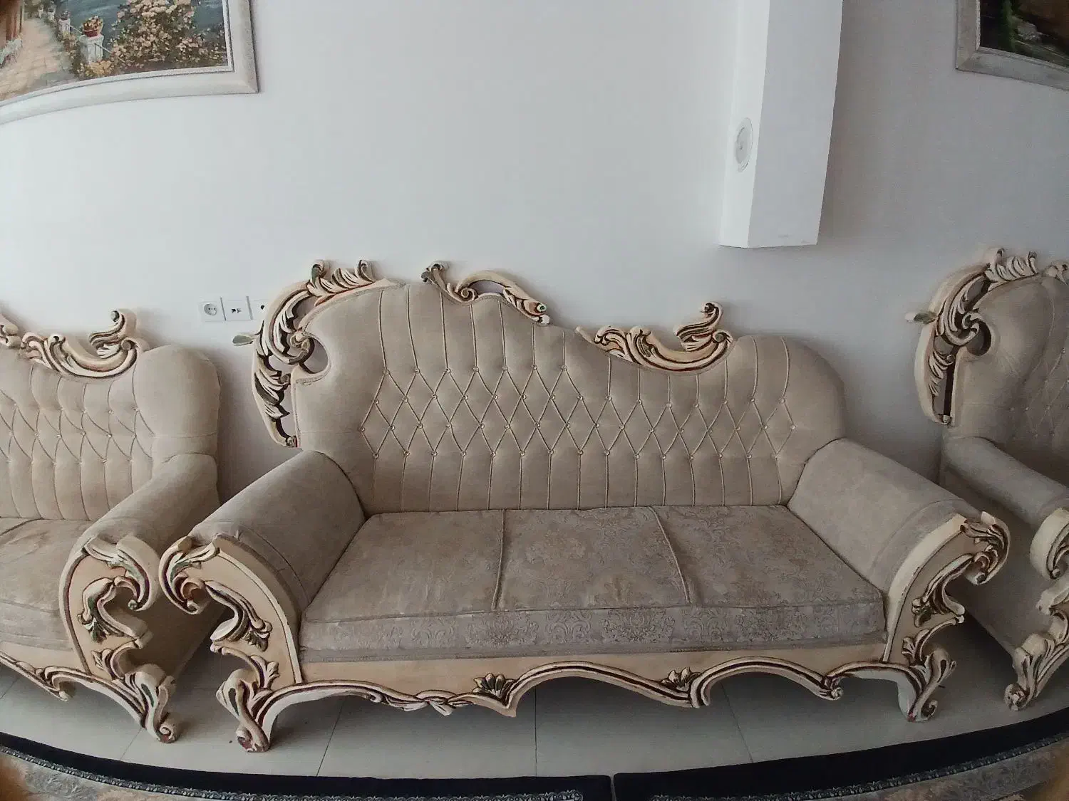 مبل  نه نفره|مبلمان خانگی و میز عسلی|بردسکن, |دیوار