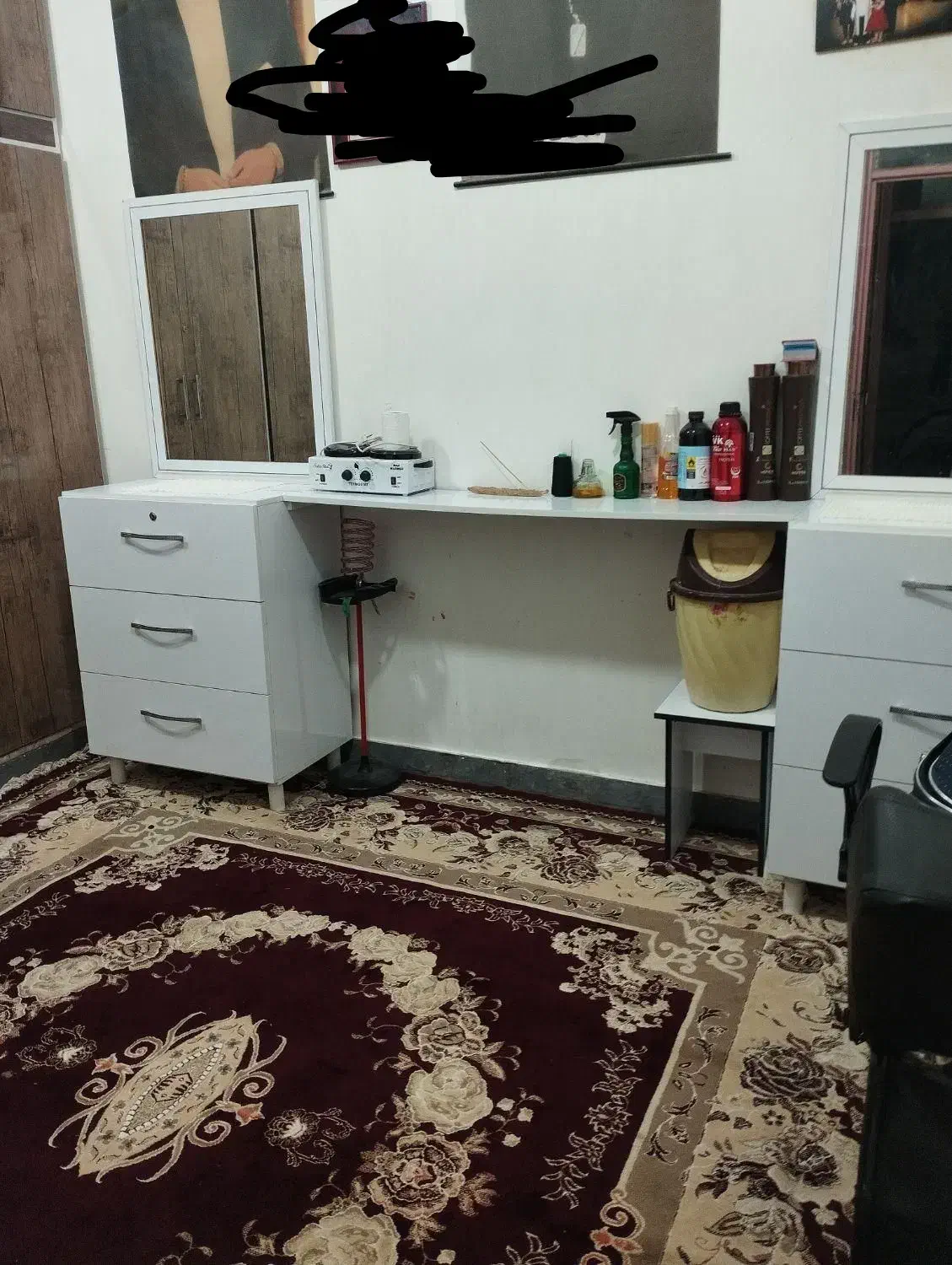 میز همراه آینه|مبلمان خانگی و میز عسلی|ایذه, |دیوار