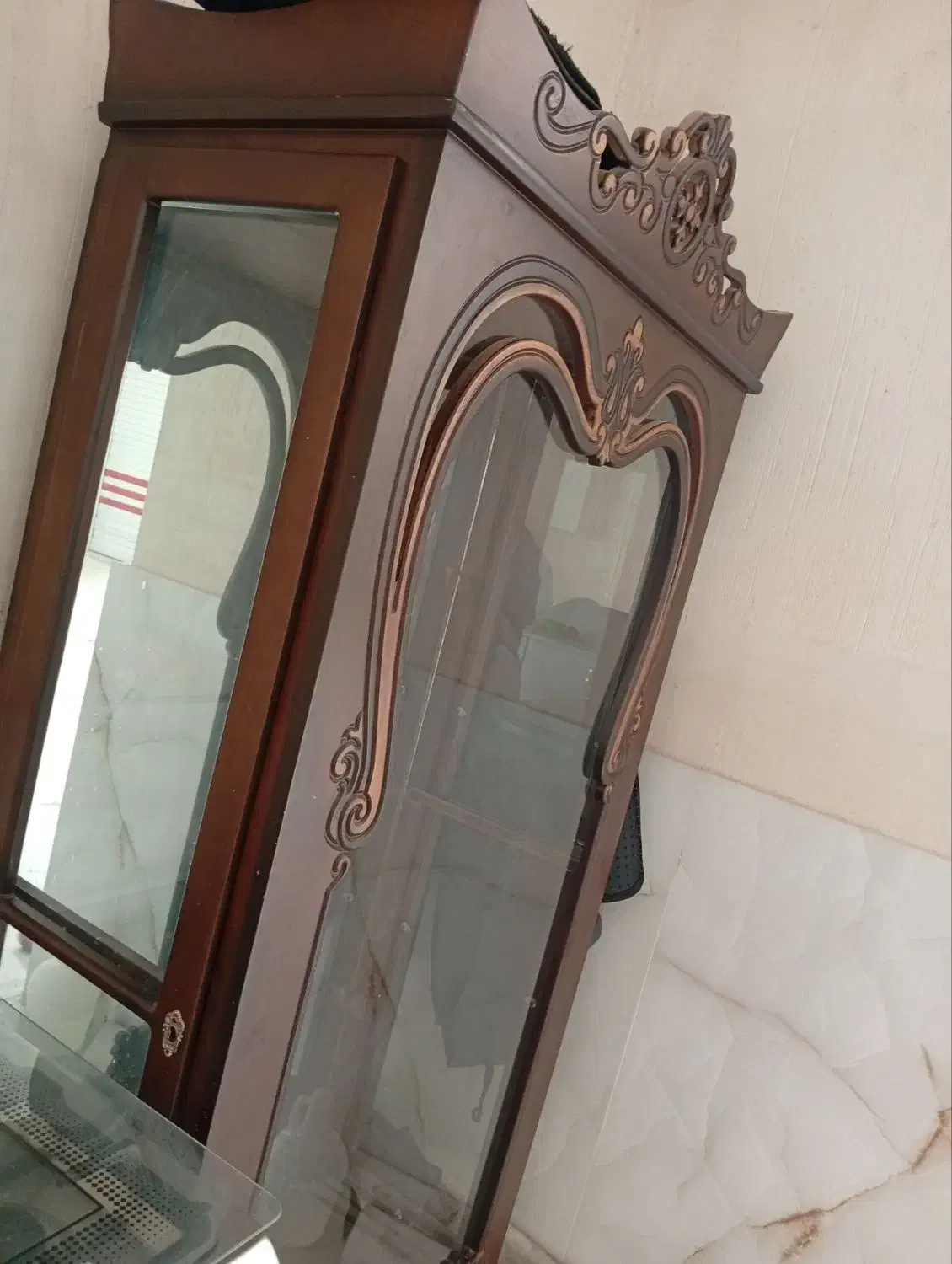 بوفه چوبی گردو|بوفه، ویترین، کنسول|ایلخچی, |دیوار