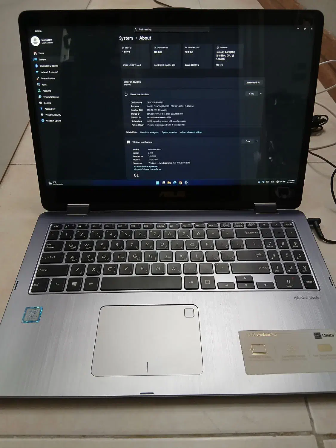 لپ تاپ ایسوس لمسی تاچ i5 درحد|رایانه همراه|اصفهان, سروستان|دیوار