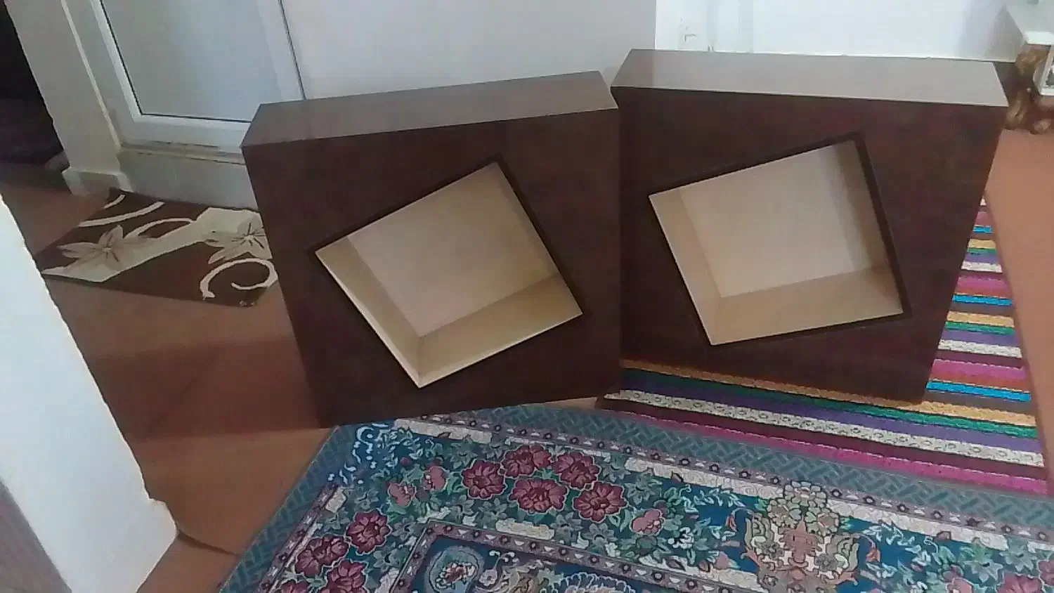 دوعدد بوفه دیواری چوبی دکوری نو بدونه استفاده|کتابخانه، شلف، قفسه‌های دیواری|بندر ماهشهر, |دیوار