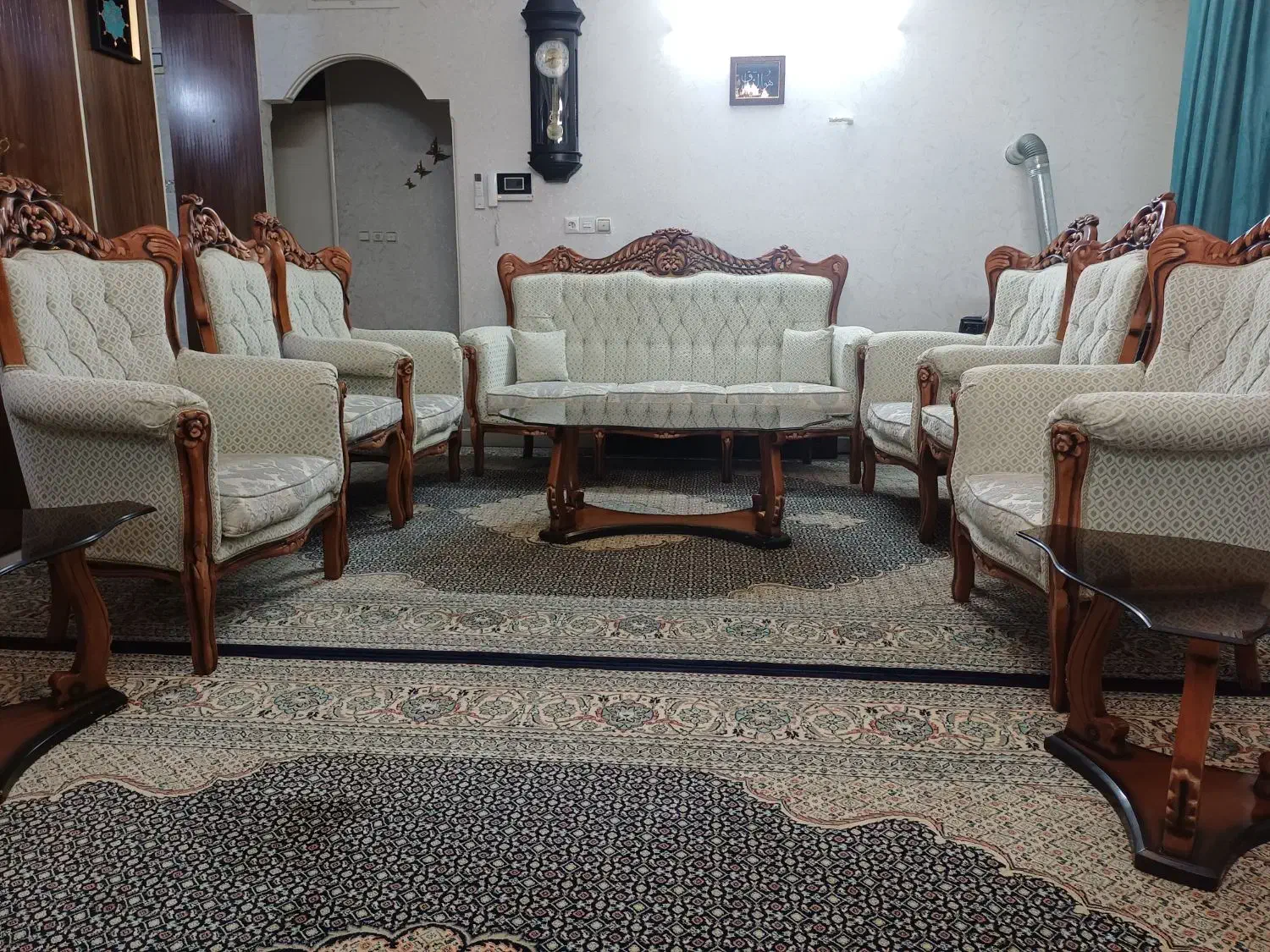 مبل ۹ نفره +میزناهارخوری ۶ نفره +بوفه|مبلمان خانگی و میز عسلی|اندیشه, اندیشه فاز ۴|دیوار