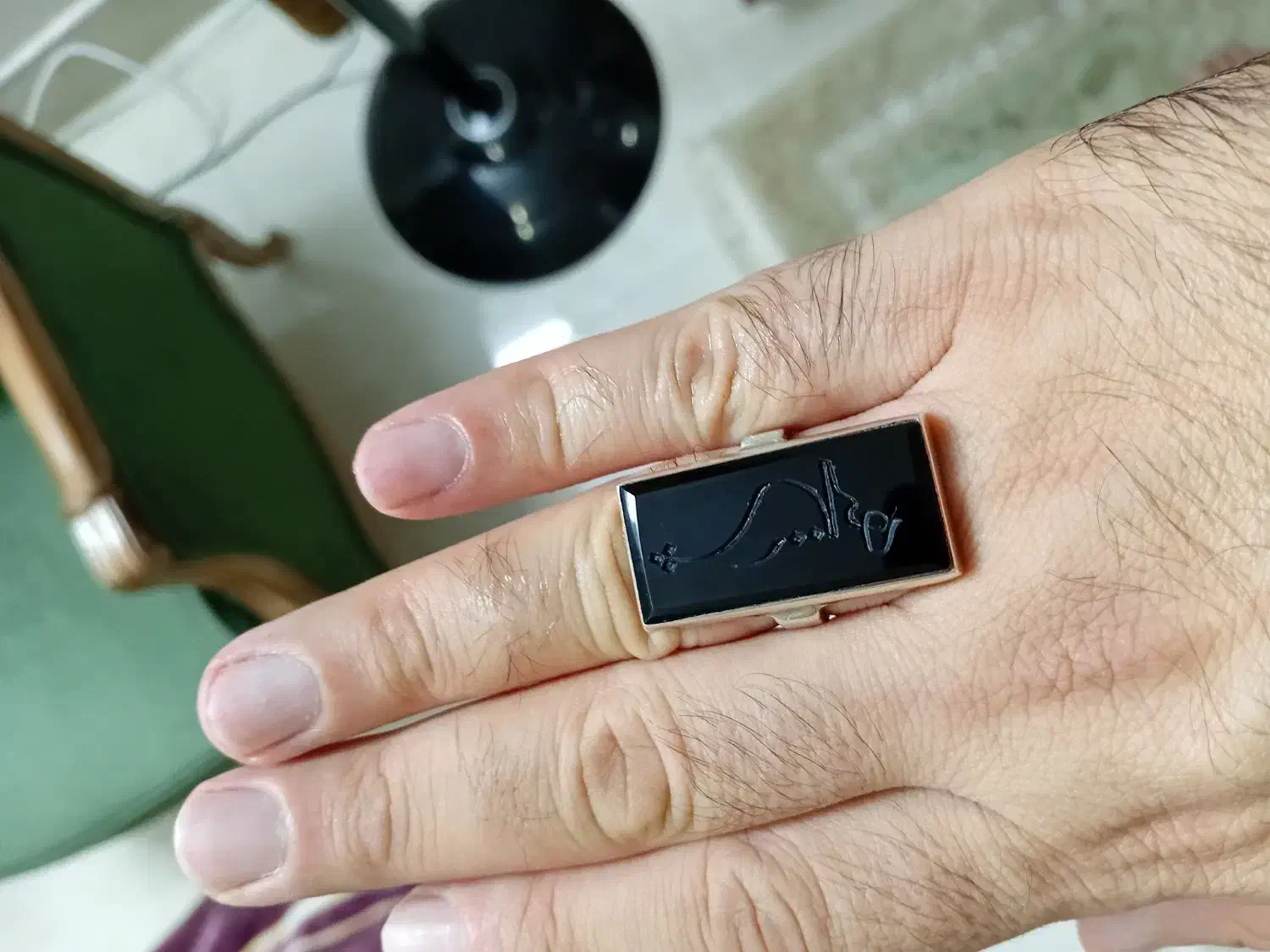 انگشتر عقیق سیاه|جواهرات|گنبد کاووس, |دیوار