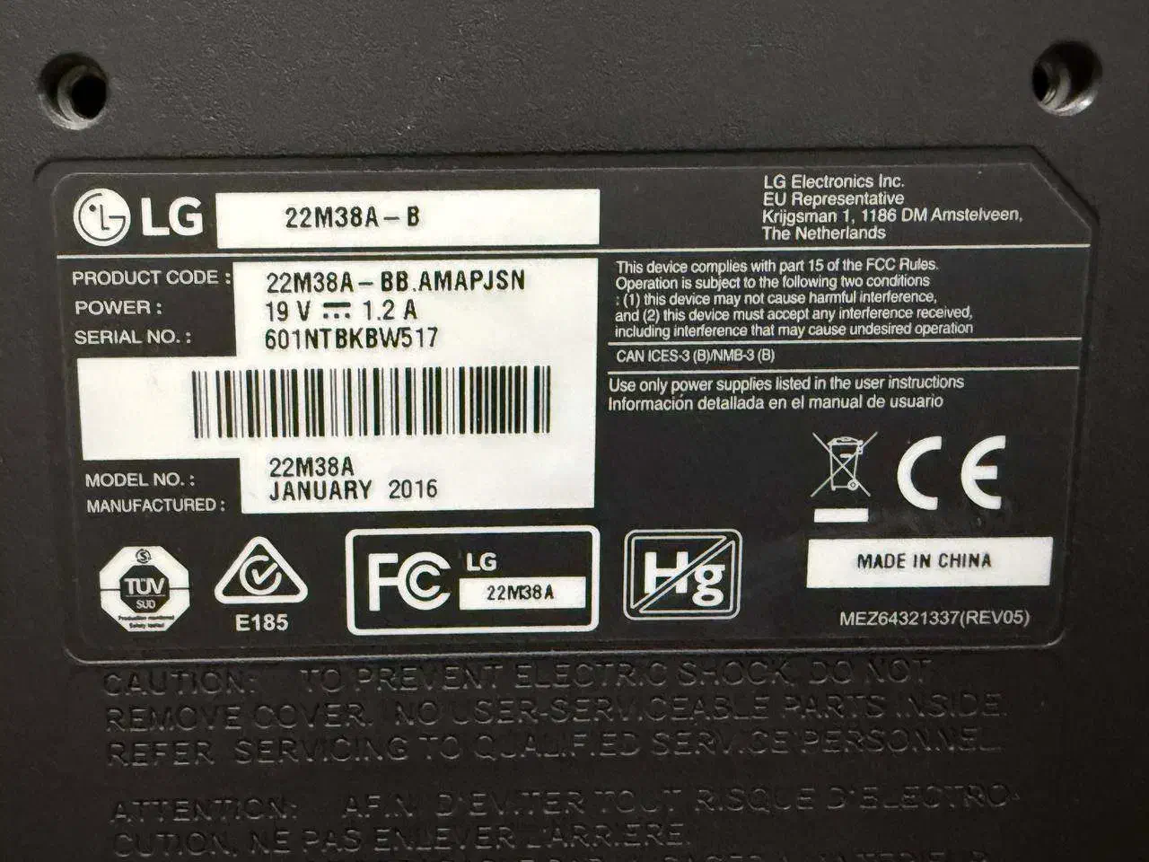 مانیتور ال جی lg 22m38a-b|قطعات و لوازم جانبی رایانه|همدان, |دیوار