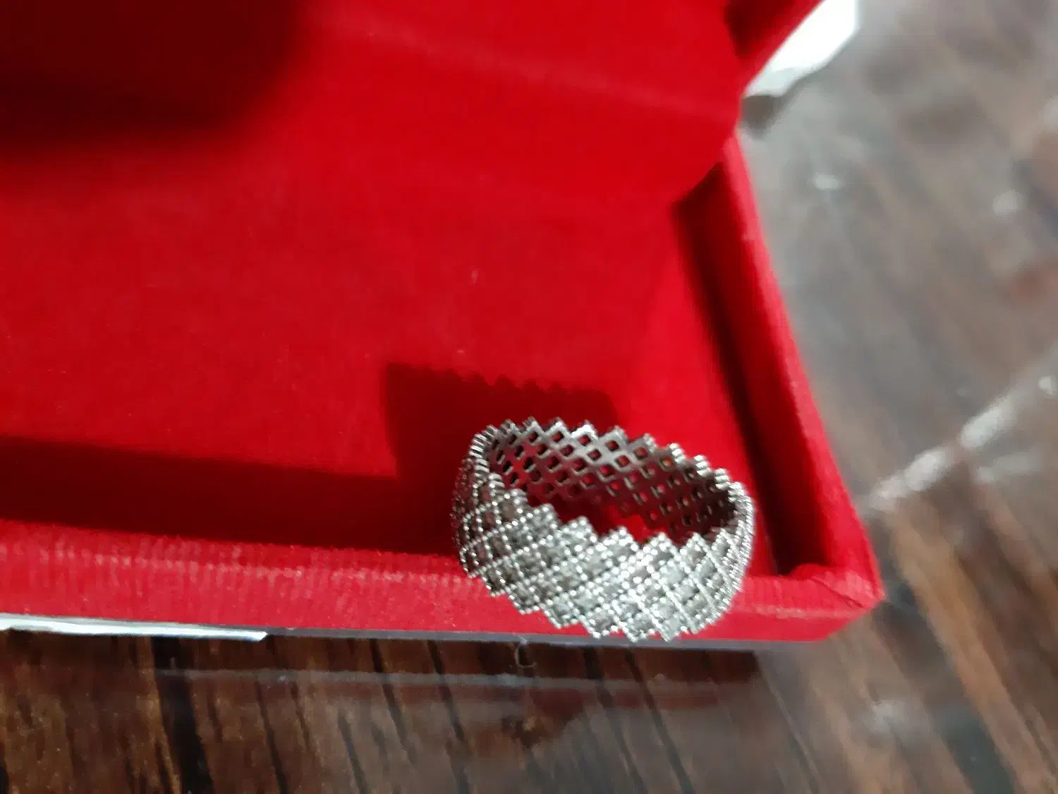 انگشتر نقره طرح برلیان نگین اتمی|جواهرات|قرچک, میرزائی جنوبی|دیوار