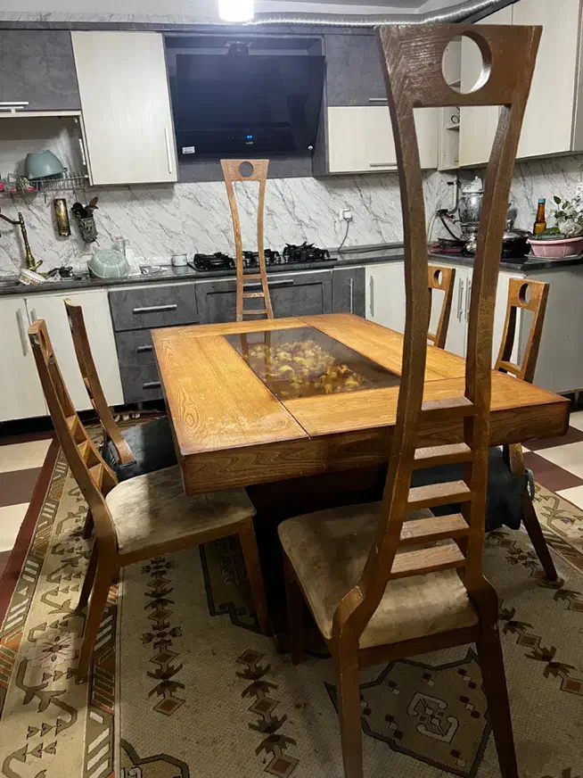 میزغذاخوری ۶نفره|میز و صندلی غذاخوری|گرگان, |دیوار