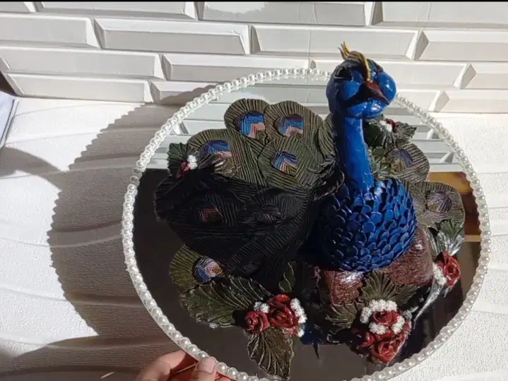 دیس حنا مدل طاووس|صنایع دستی و سایر لوازم تزئینی|بروجن, |دیوار