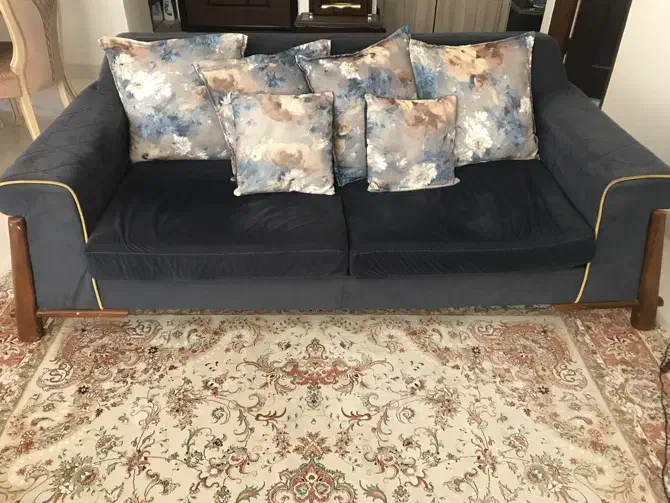 مبلمان نیم ست ۵ نفره|مبلمان خانگی و میز عسلی|کرمانشاه, |دیوار