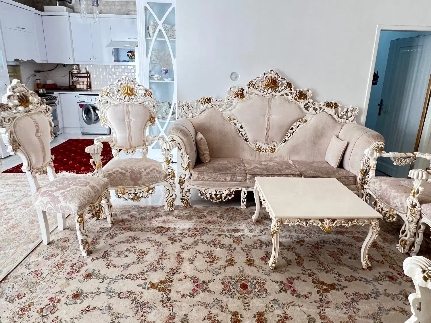 مبل سلطنتی ۹ نفره|مبلمان خانگی و میز عسلی|قائن, |دیوار