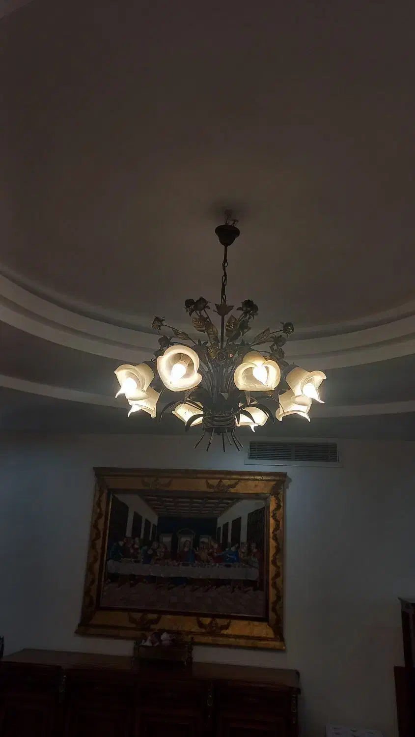 دو عدد لوستر ۵ و۸ شعله|لوستر و چراغ آویز|تهران, سازمان آب|دیوار