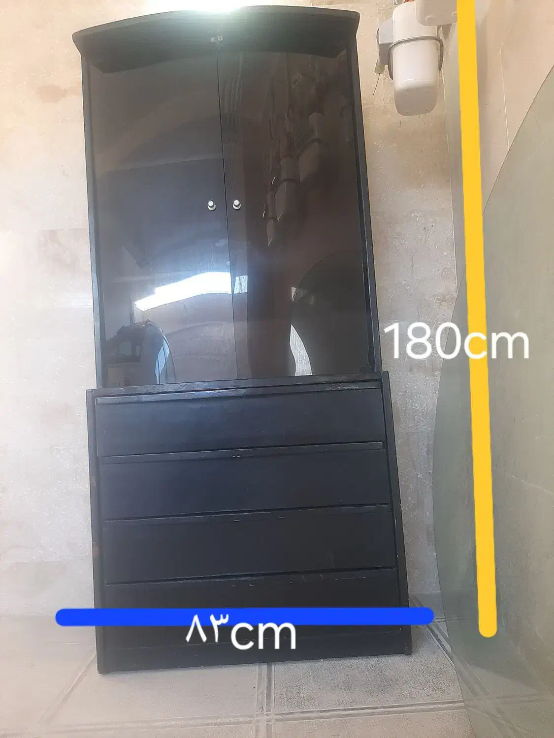 کتابخانه وبوفه ۴ کشو|کتابخانه، شلف، قفسه‌های دیواری|گرگان, |دیوار