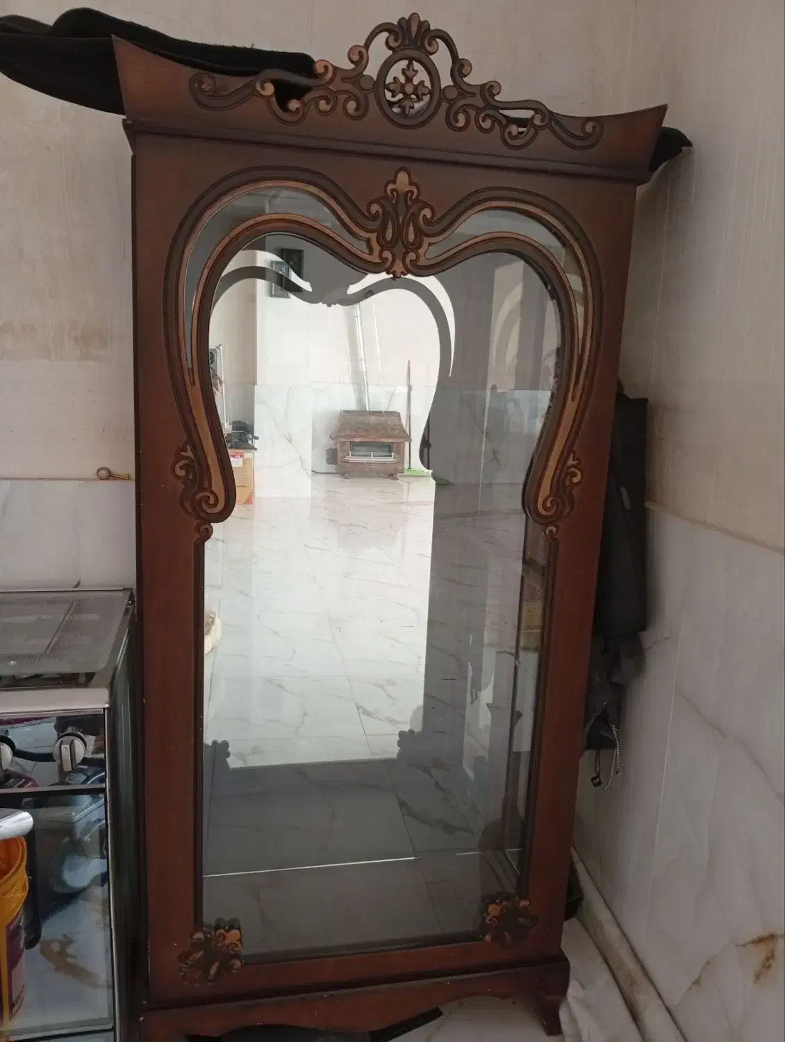 بوفه چوبی گردو|بوفه، ویترین، کنسول|ایلخچی, |دیوار