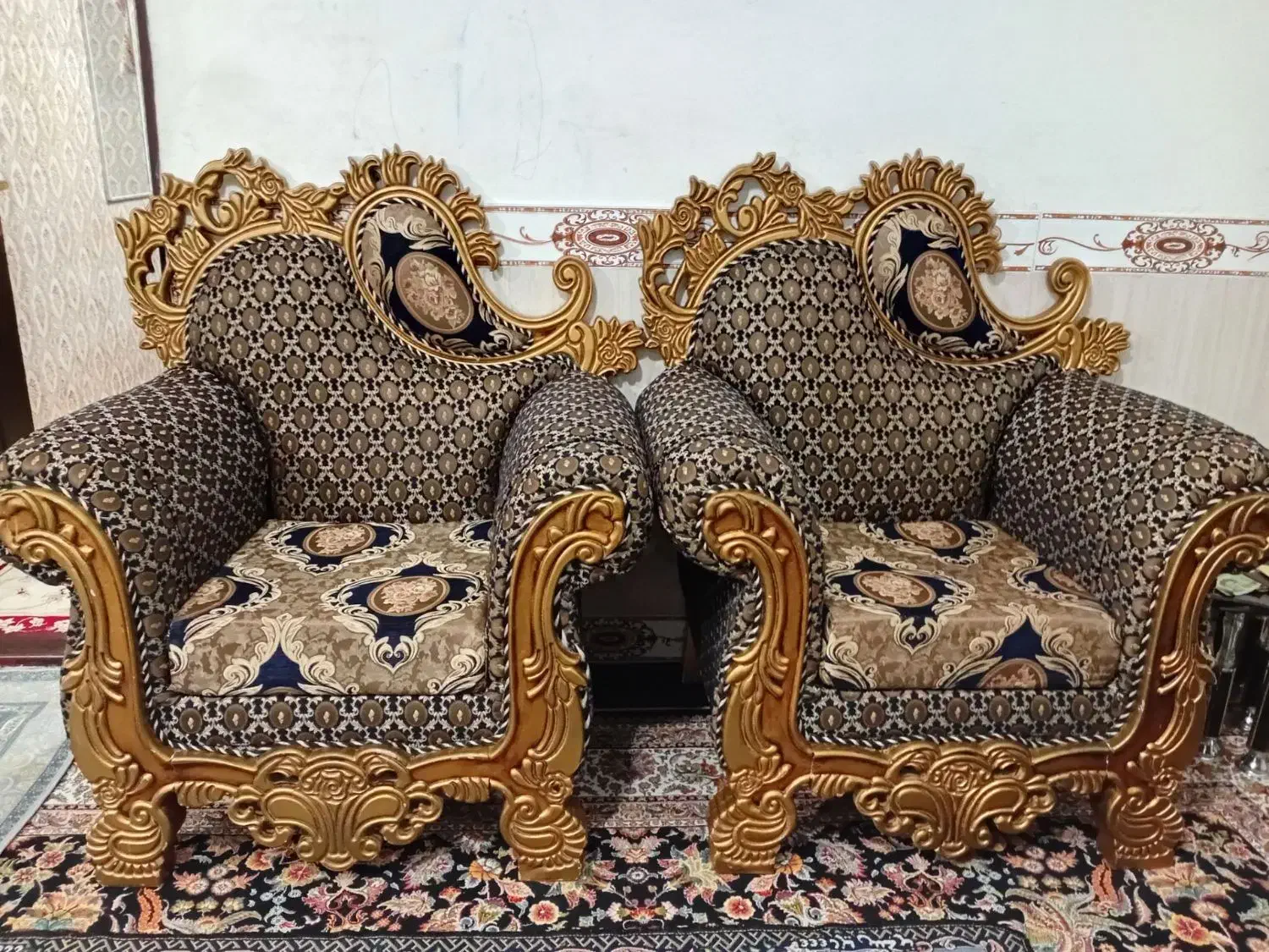 مبل سلطنتی ۷نفره|مبلمان خانگی و میز عسلی|سرپل ذهاب, |دیوار