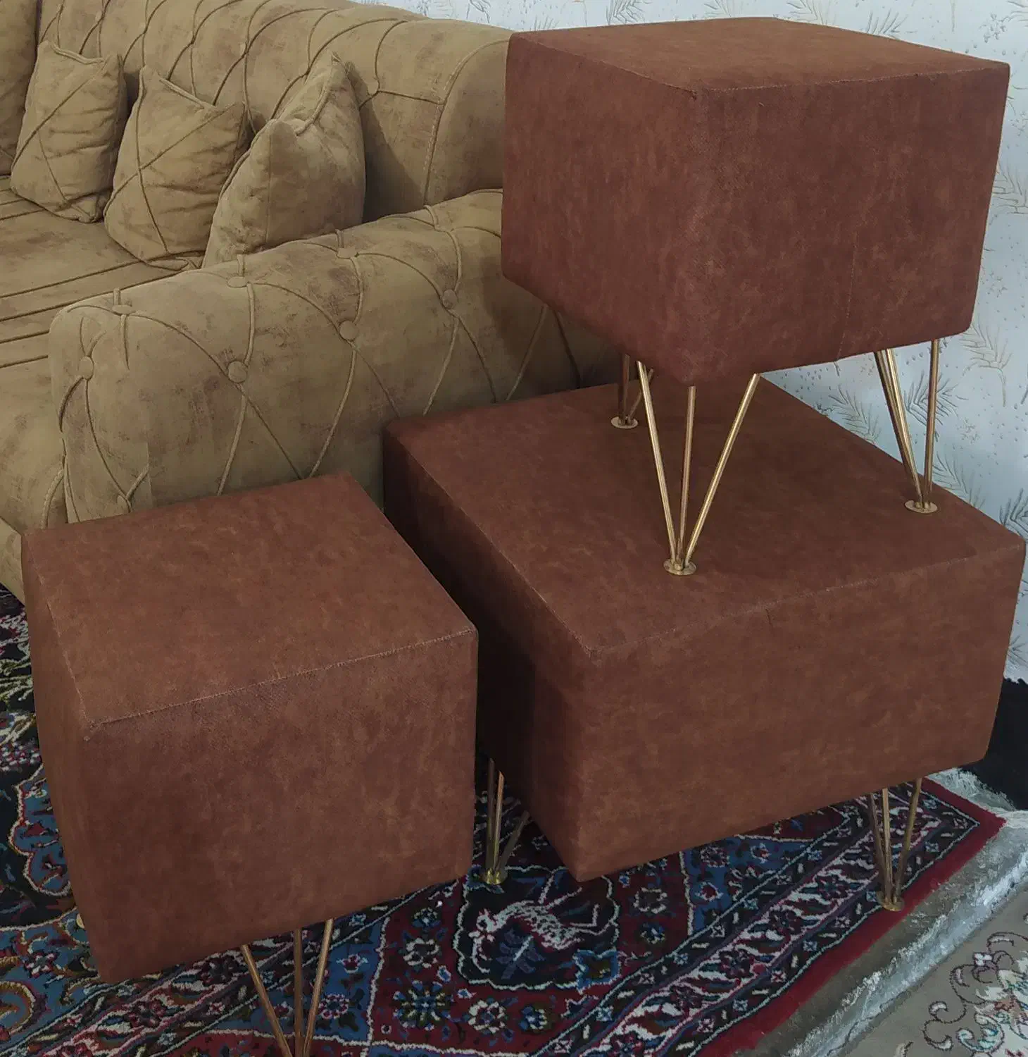 مبل هشت نفره با جلو مبلی|مبلمان خانگی و میز عسلی|زرند, |دیوار