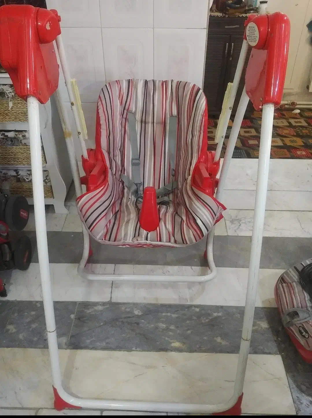 ست کالسکه تاب و میز غذاخوری و کرییر کودک|کالسکه و لوازم جانبی|تهران, سلسبیل شمالی|دیوار