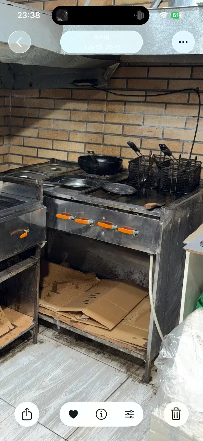 اجاق گاز ۵ کاره فست فود و میز بن ماری|کافیشاپ و رستوران|آمل, |دیوار