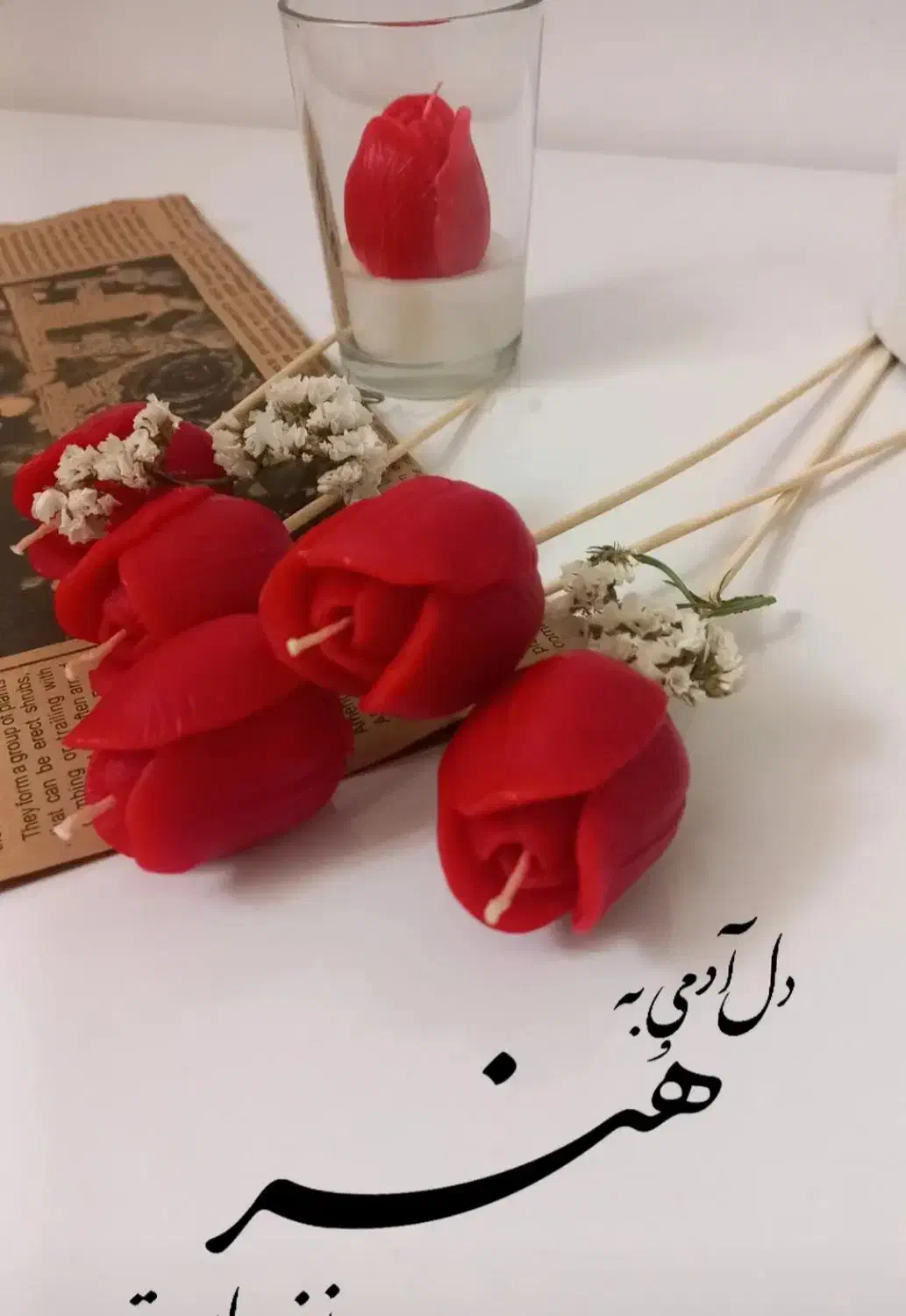 انواع شمع و گیفت دست‌ساز|صنایع دستی و سایر لوازم تزئینی|خوی, |دیوار