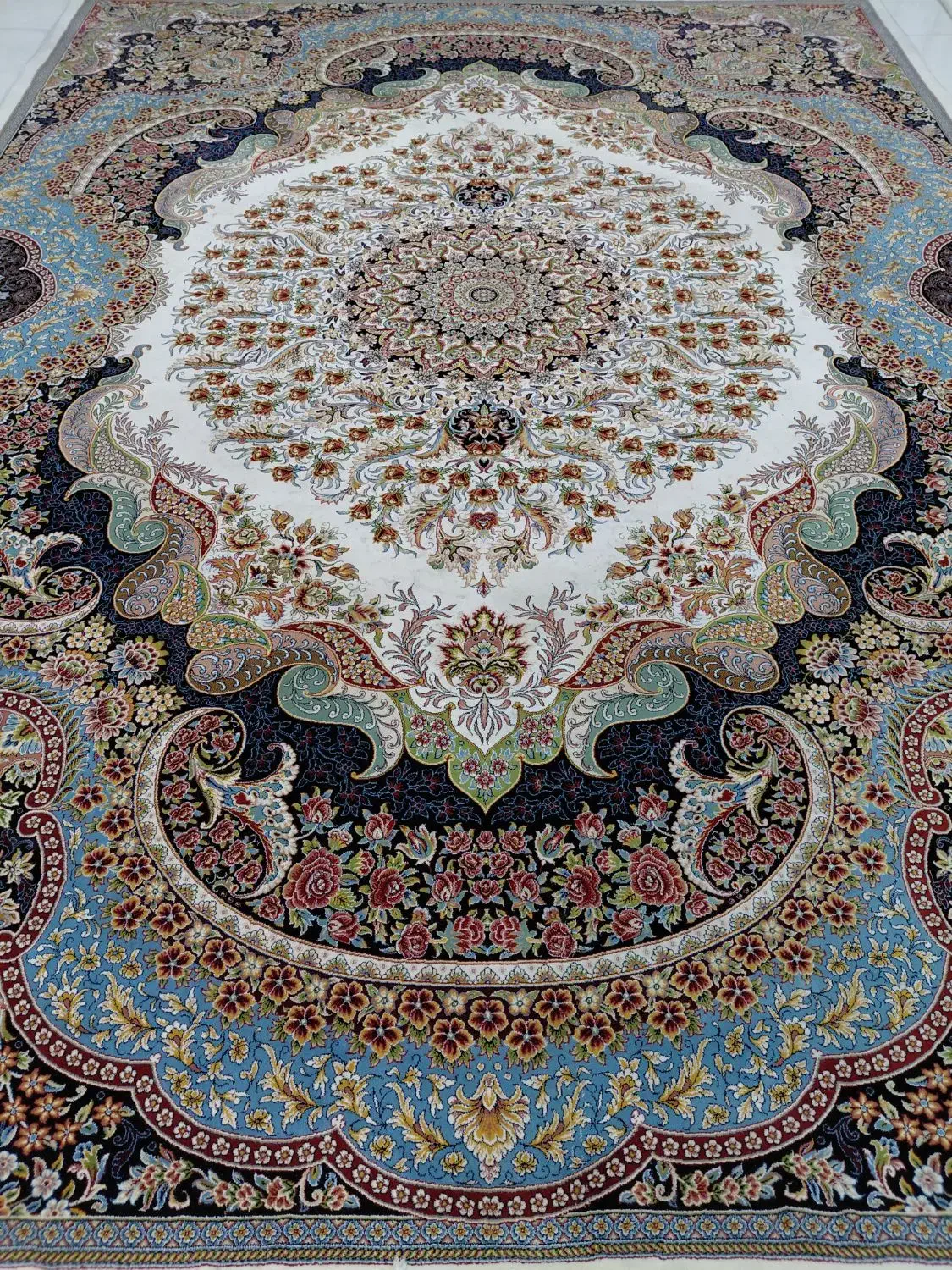 جفت ۱۲ متری تمام نخ ۷۰۰شانه اصلی|فرش|ورامین, خیر آباد|دیوار