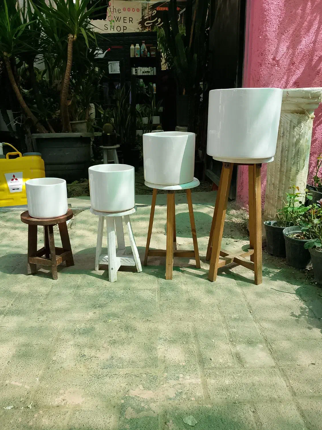 گلدان استوانه ۴تایی|گل و گیاه طبیعی|مشهد, آزادشهر|دیوار