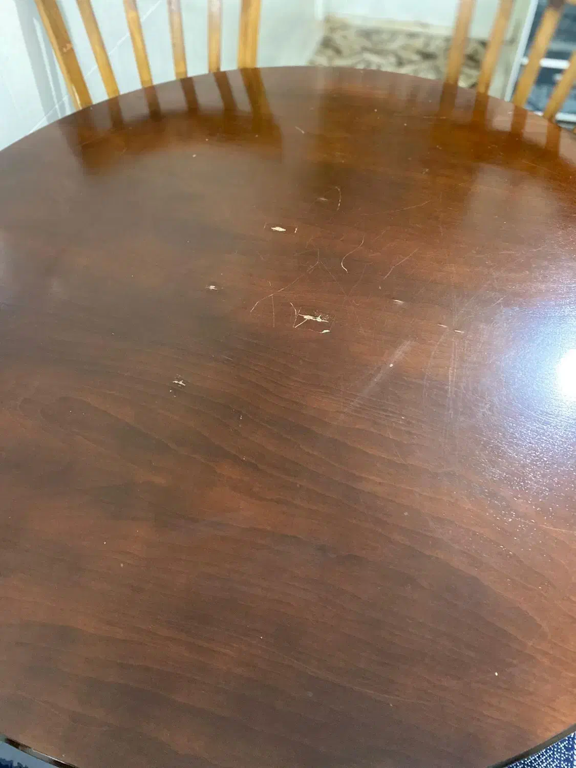 میز غذاخوری.۴نفره چوبی|میز و صندلی غذاخوری|امیدیه, |دیوار