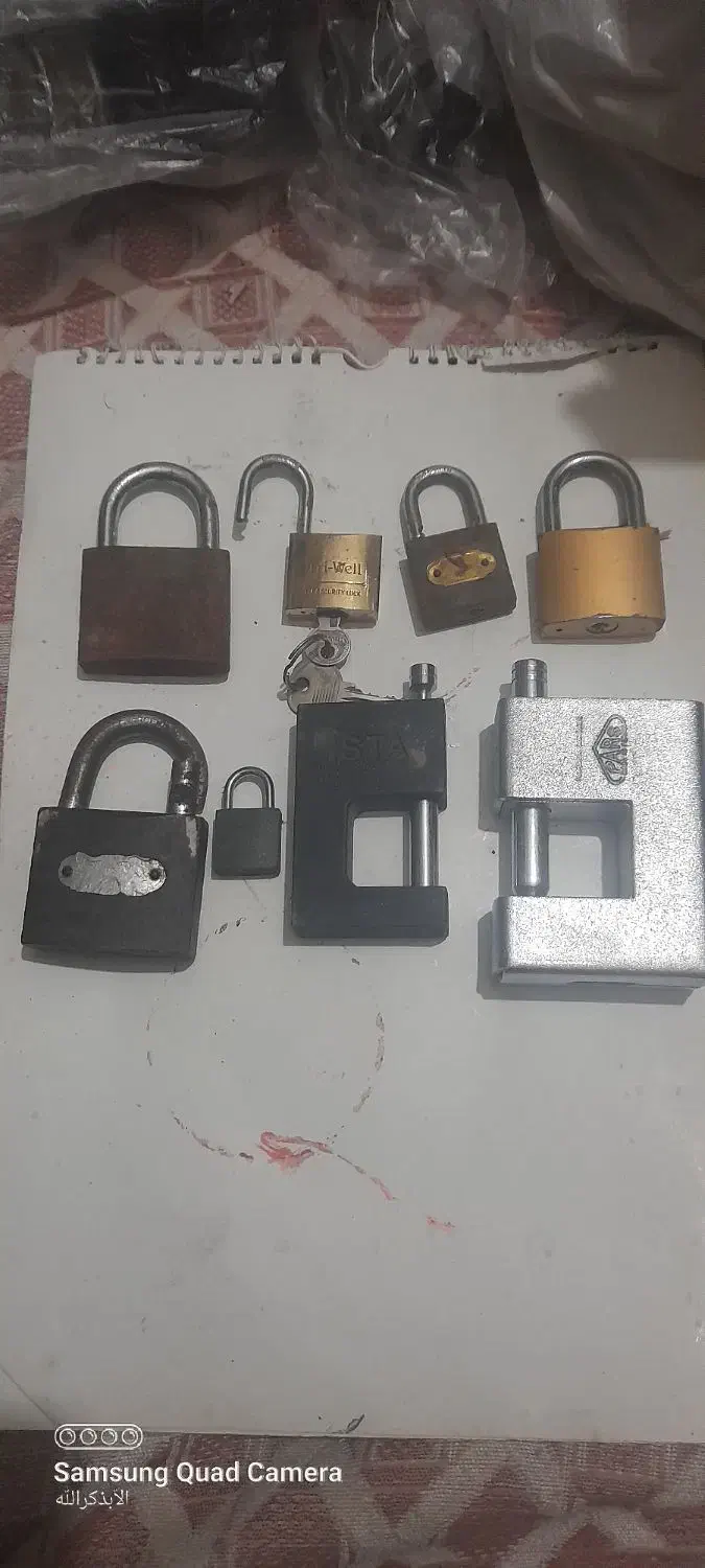 حراج۹عددقفل بایک زنجیر  ۶۰۰ت|حراج|فردیس, فرامرزیه|دیوار