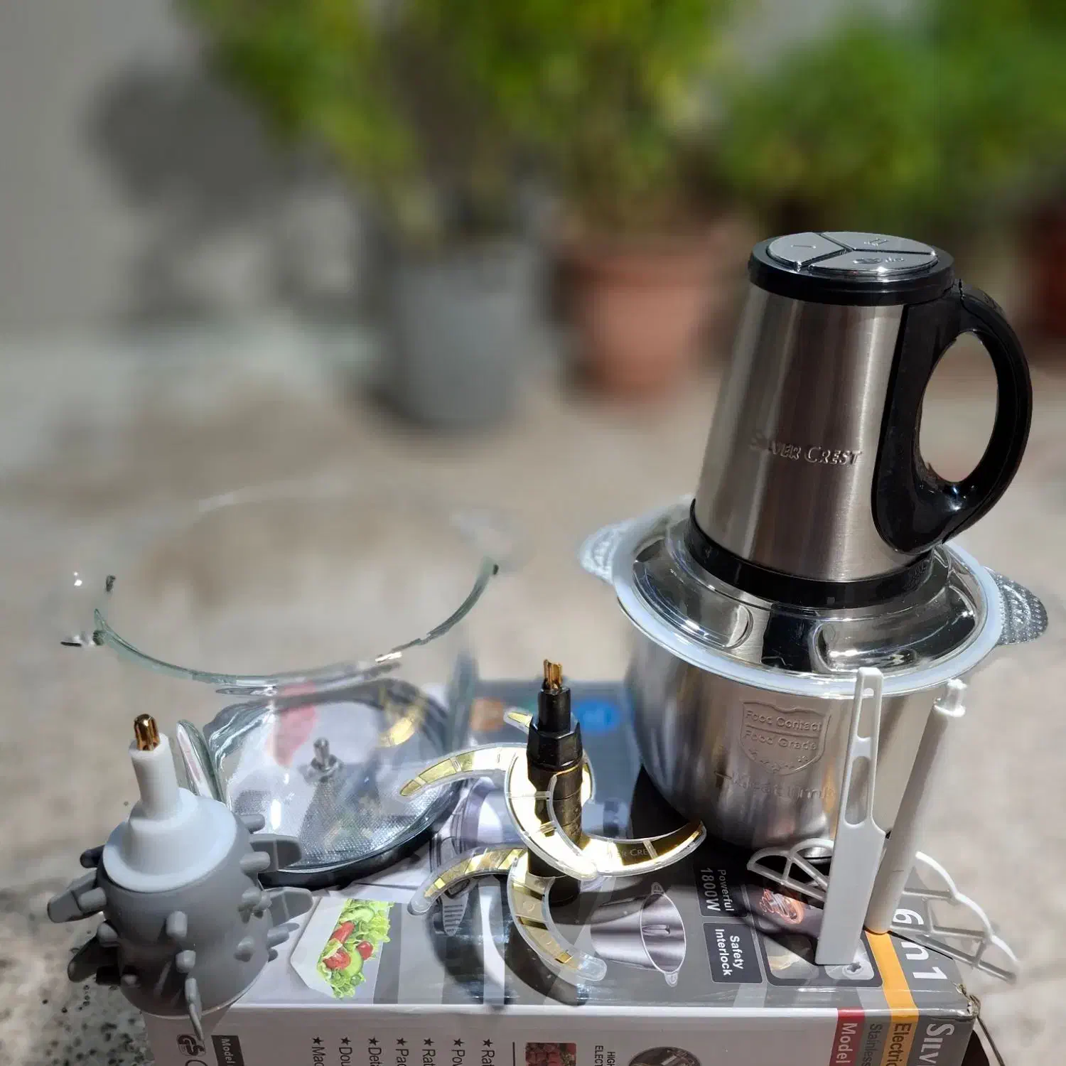 خردکن برقی غذاساز سیلور کرست 6 تیغ طلایی حک شده|خردکن، آسیاب، غذاساز|مشهد, کارمندان دوم|دیوار