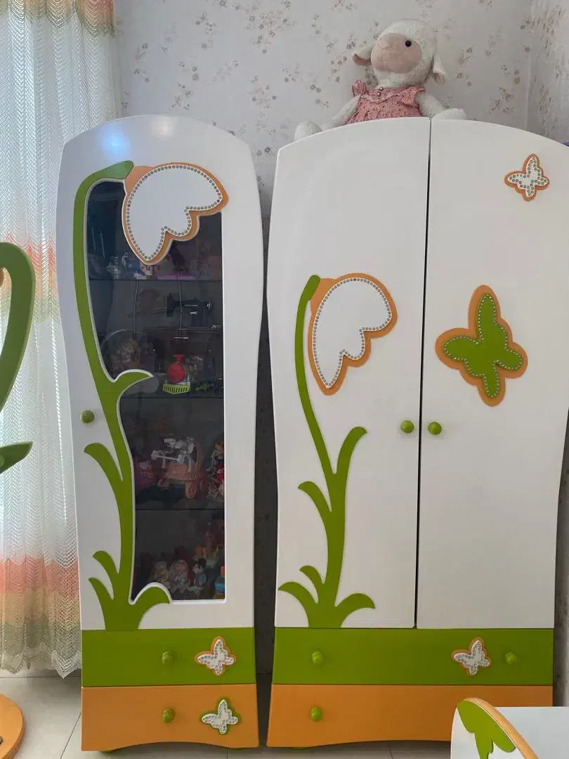 سرویس خواب دو حالته چوبی نوزاد-نوجوان|تخت و سرویس خواب|تهران, ستارخان|دیوار