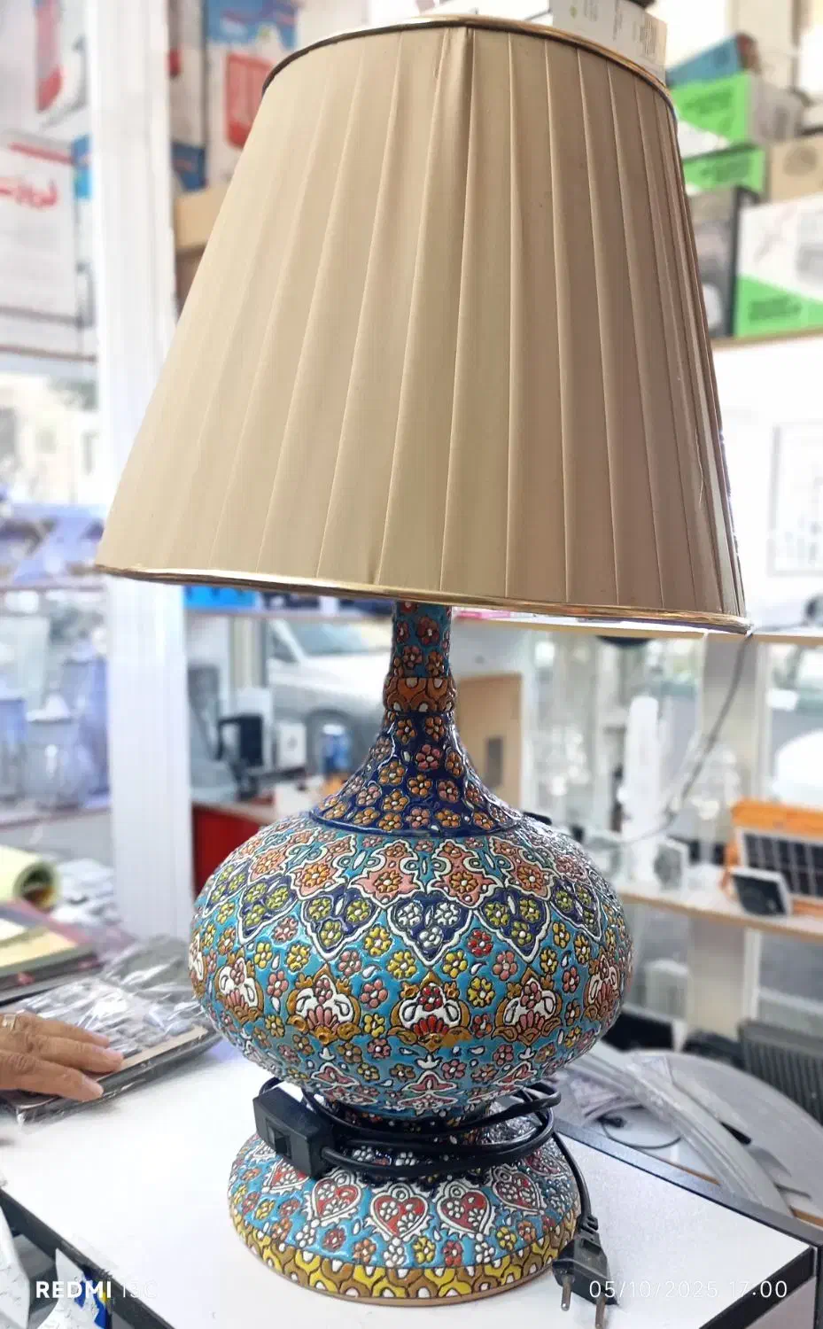 آباژور مینا کاری نو|چراغ خواب و آباژور|قدس, شهرقدس|دیوار