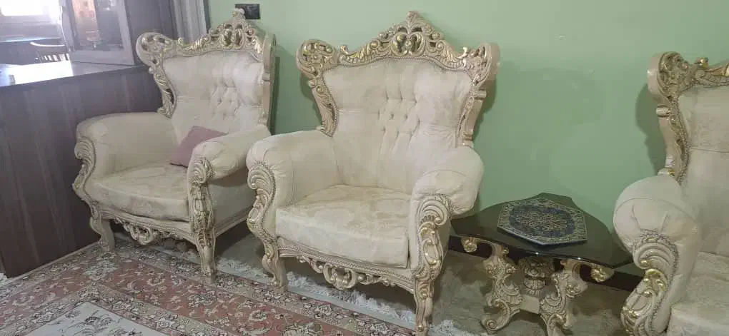 ست مبل سلطنتی ۹ نفره  میز نهار خوری با ۸صندلی|مبلمان خانگی و میز عسلی|تهران, شهرک آزادی|دیوار