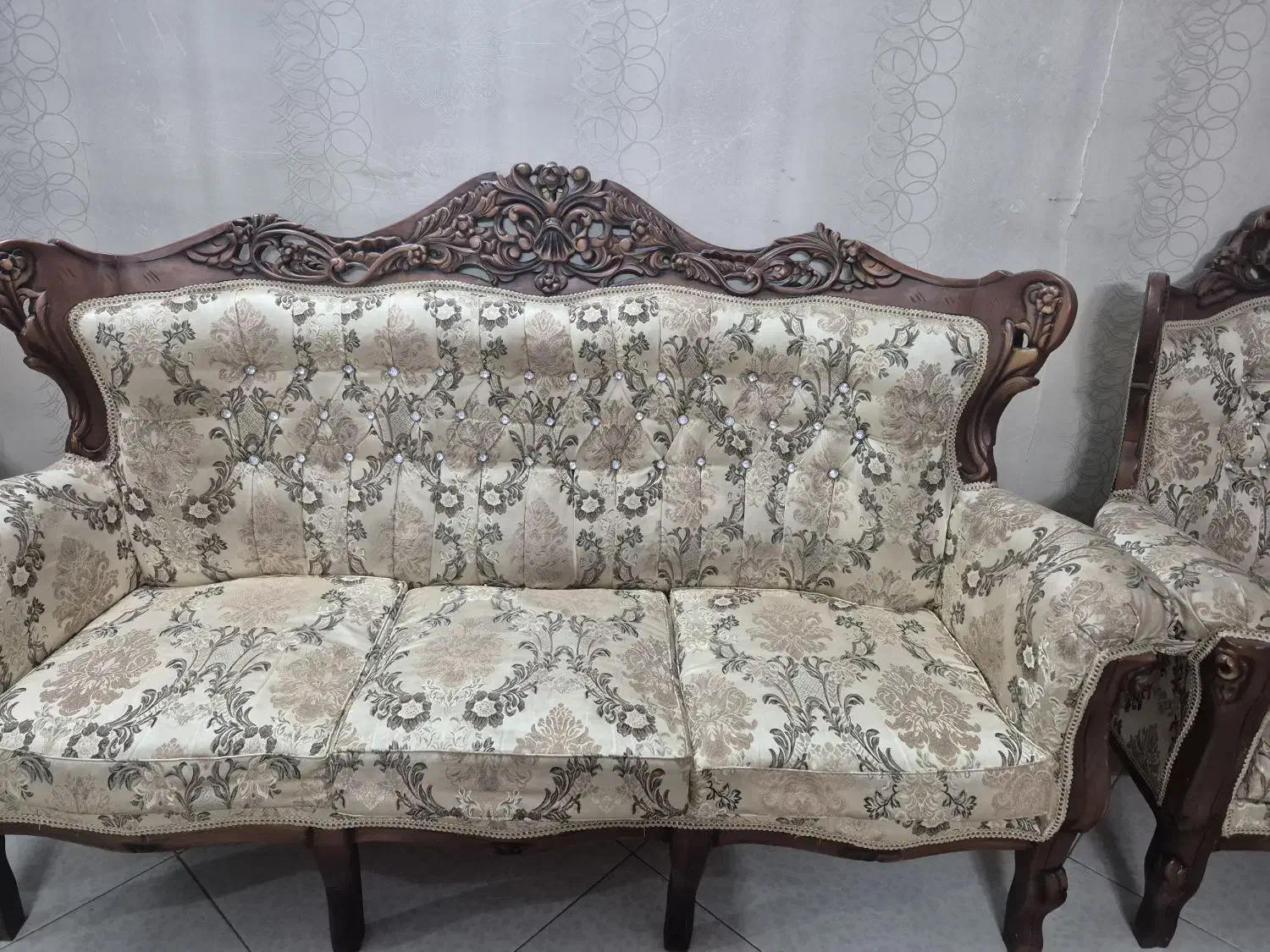 مبل سلطنتی ۹ نفره|مبلمان خانگی و میز عسلی|قرچک, مهدیه|دیوار