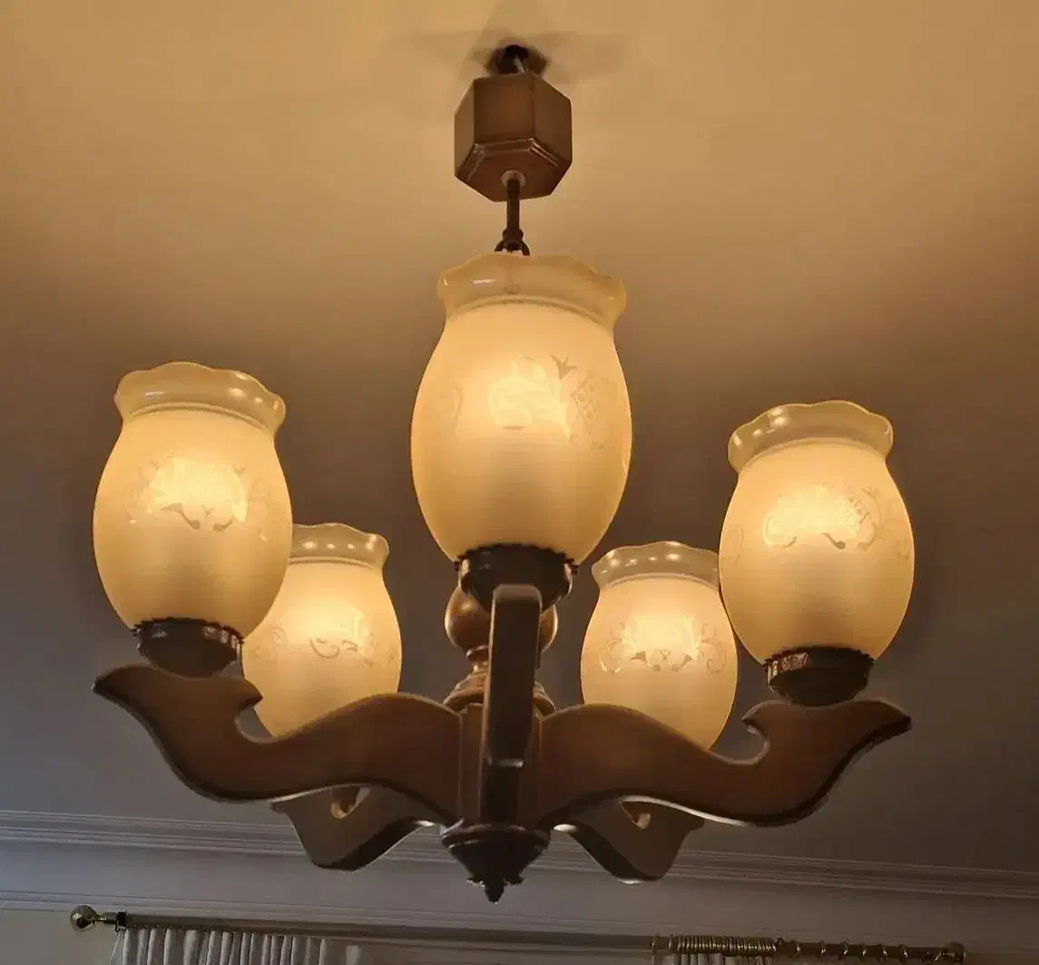 دو عدد لوستر پنج شاخه کاملا نو و سالم|لوستر و چراغ آویز|قم, باجک دو|دیوار