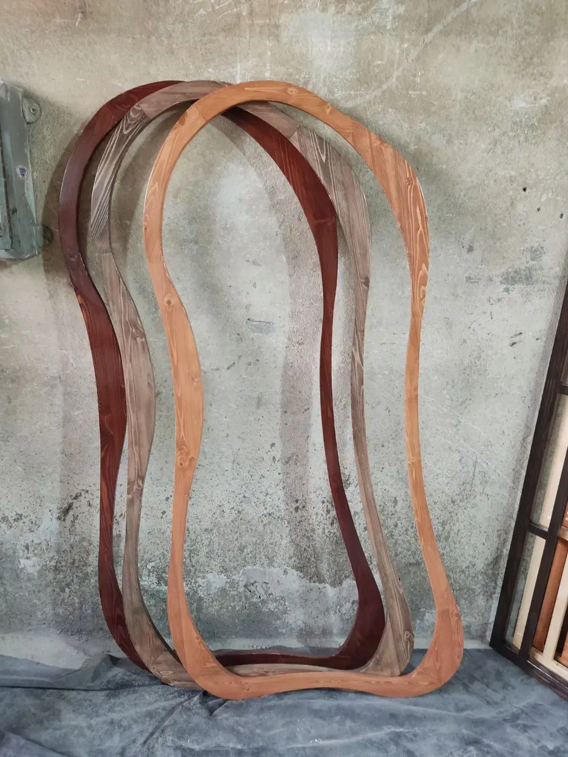 آینه قدی دفرمه چوب روس|آینه|بهارستان, |دیوار