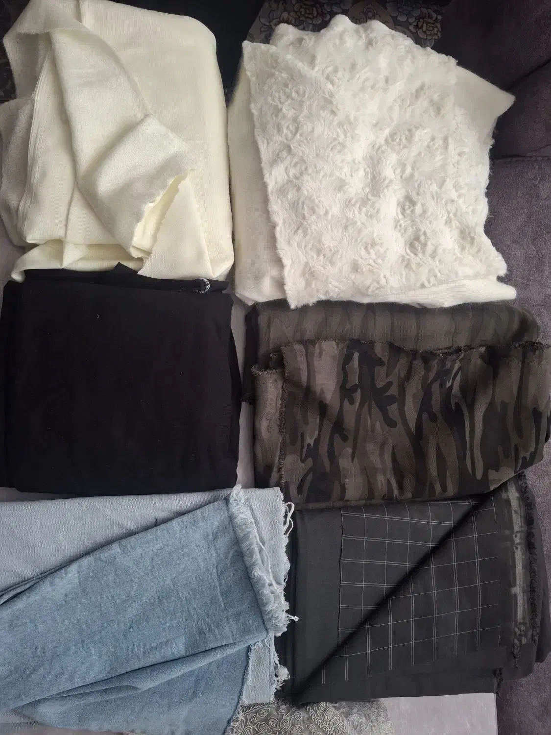 ۶ قواره پارچه بالای یک متر کاملا سالم|لوازم خیاطی و بافتنی|ری, دولتآباد|دیوار