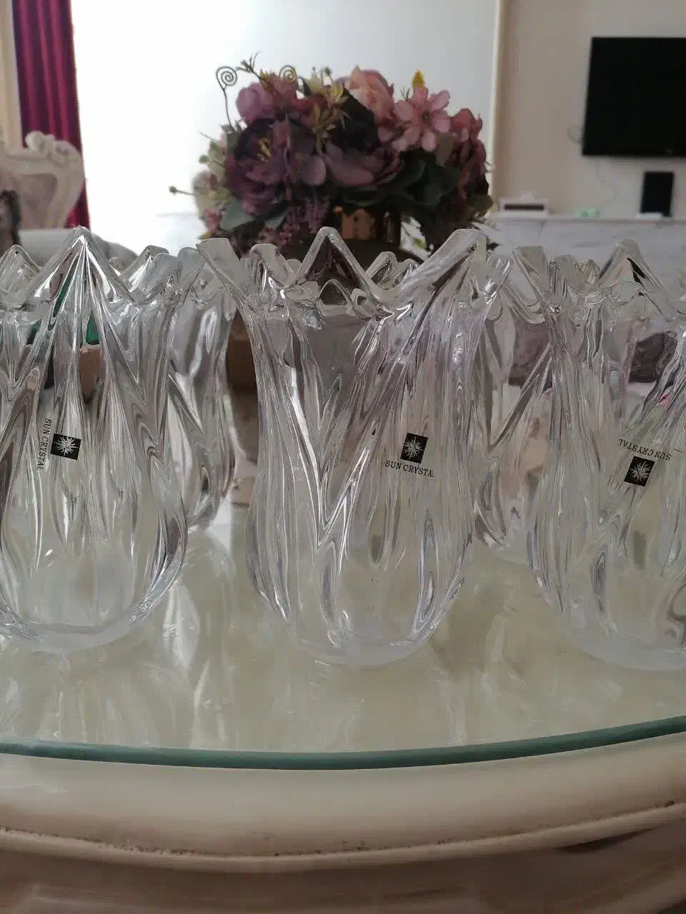 لاله کریستالی لوستر وشمعدان|لوستر و چراغ آویز|قم, نیروگاه|دیوار