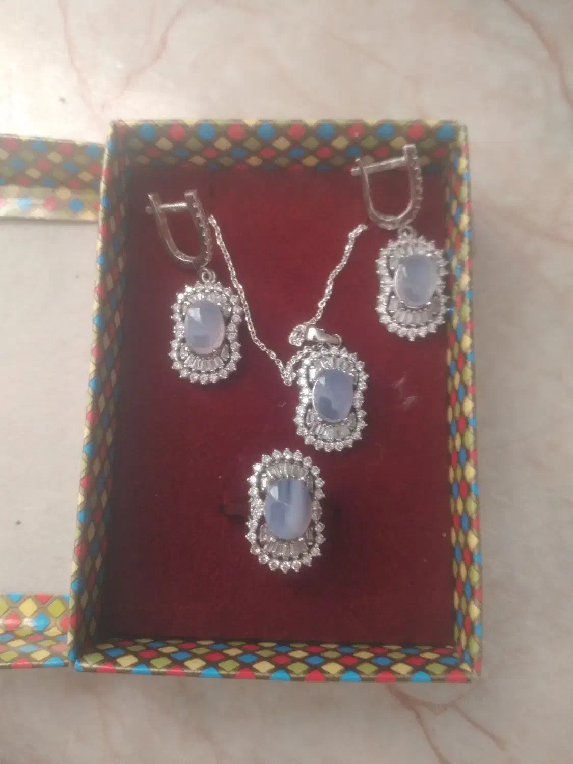 نیم ست نقره|جواهرات|اردبیل, |دیوار