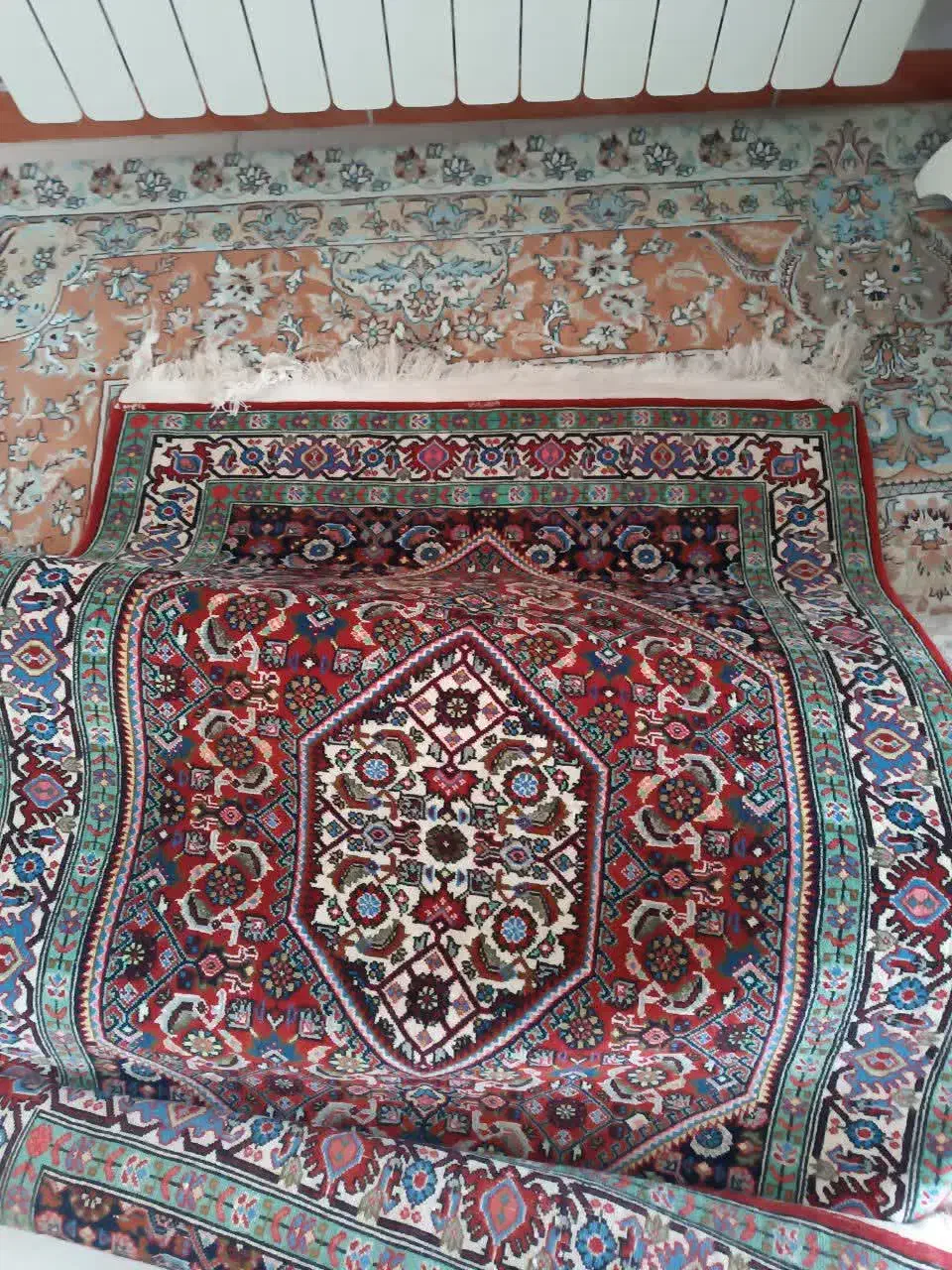 فرش دست باف اتیغه|فرش|کرمانشاه, |دیوار