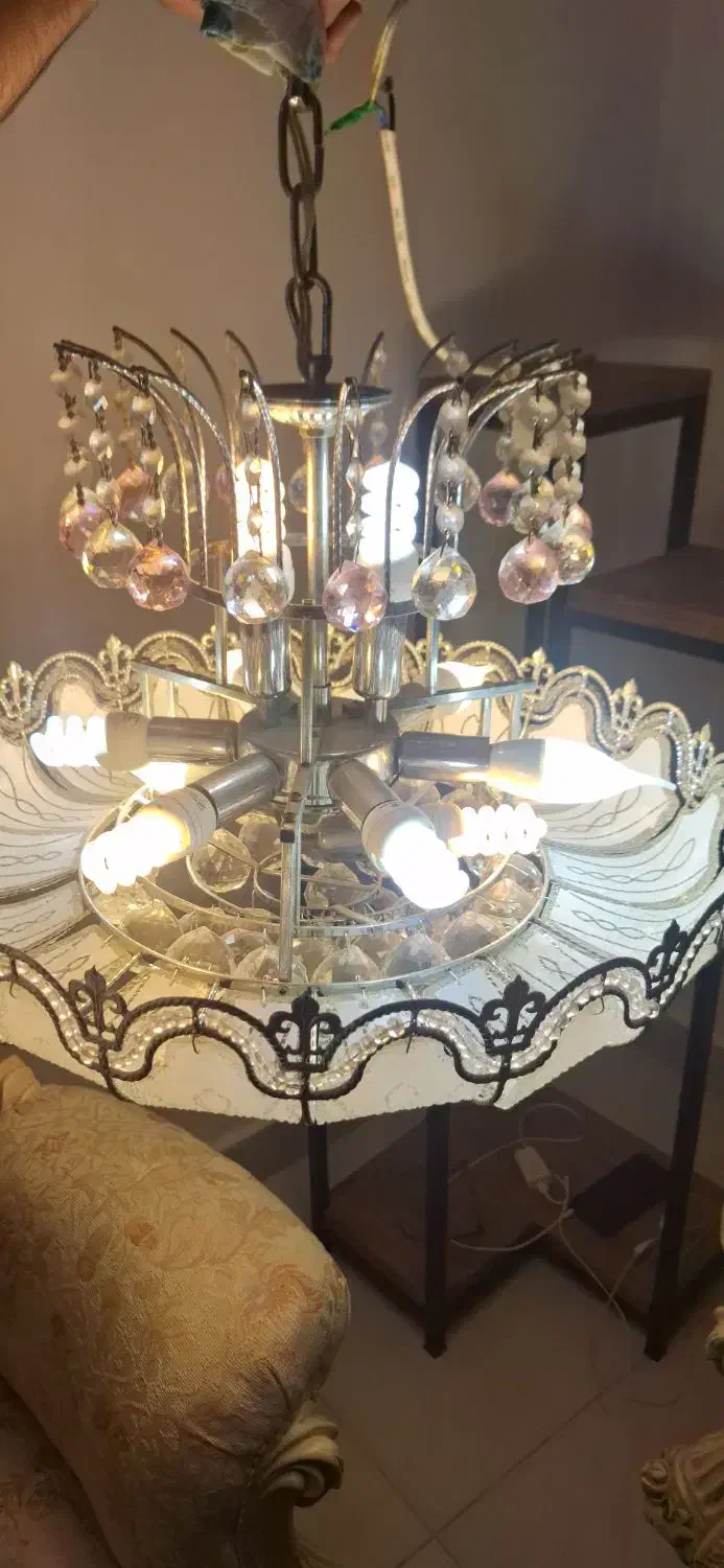 لوستر|لوستر و چراغ آویز|رشت, حمیدیان|دیوار