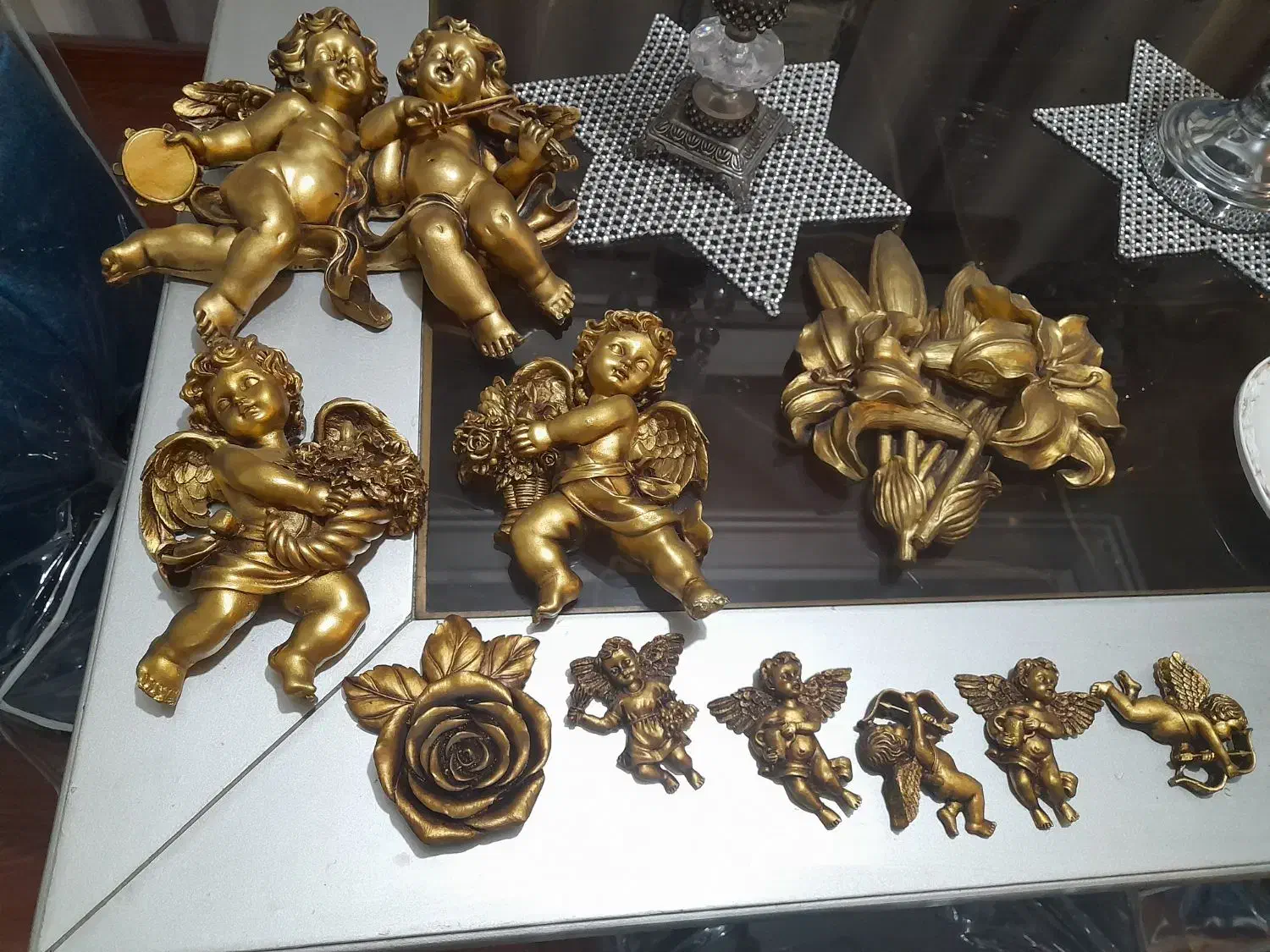 فرشته های طلایی|مجسمه، تندیس، ماکت|شاهینشهر, شهرک هشت بهشت|دیوار