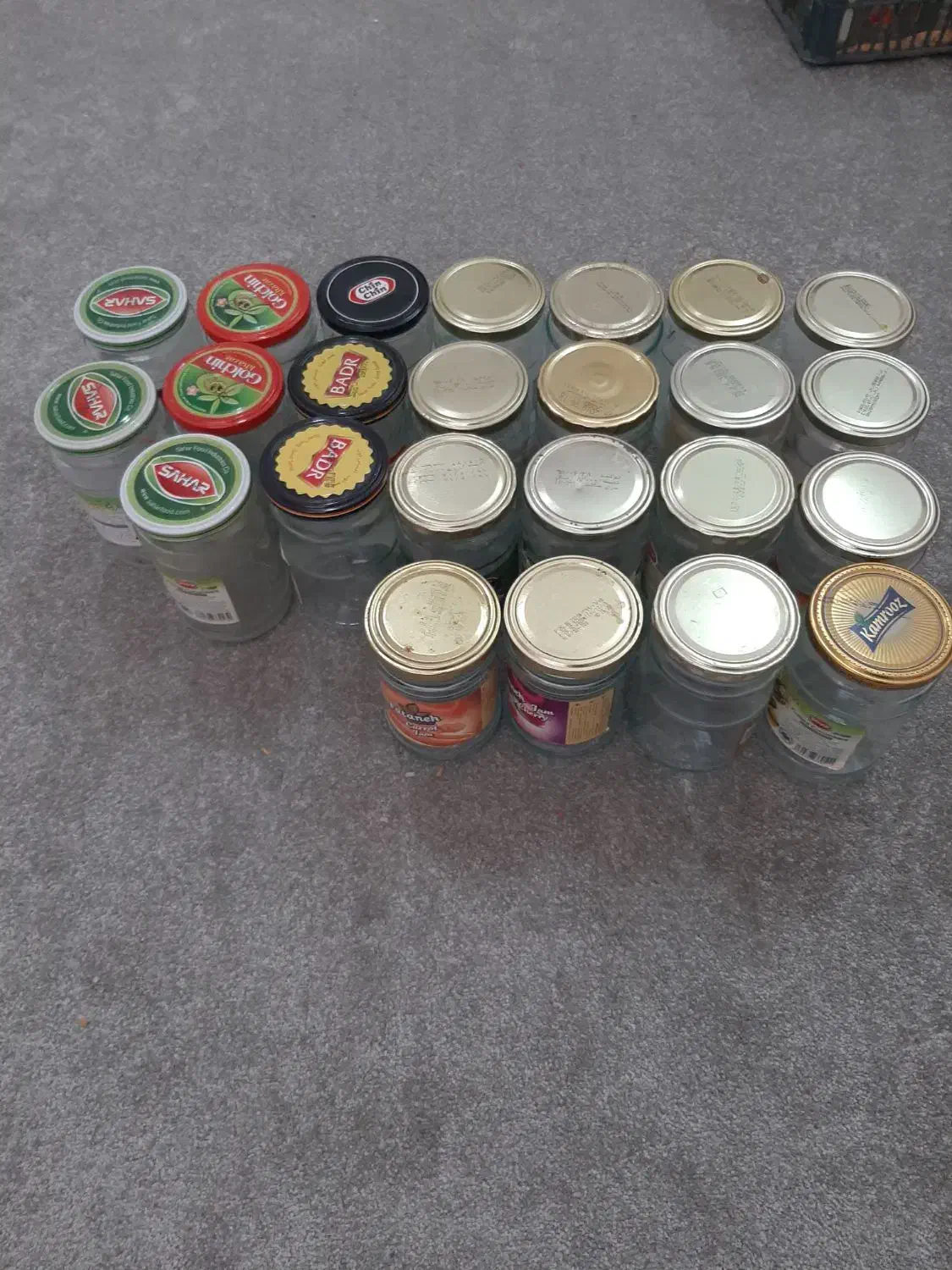 شیشه رب گوجه فرنگی و مربا و غیره...|ظروف نگهدارنده، پلاستیکی، یکبارمصرف|خرمدره, |دیوار