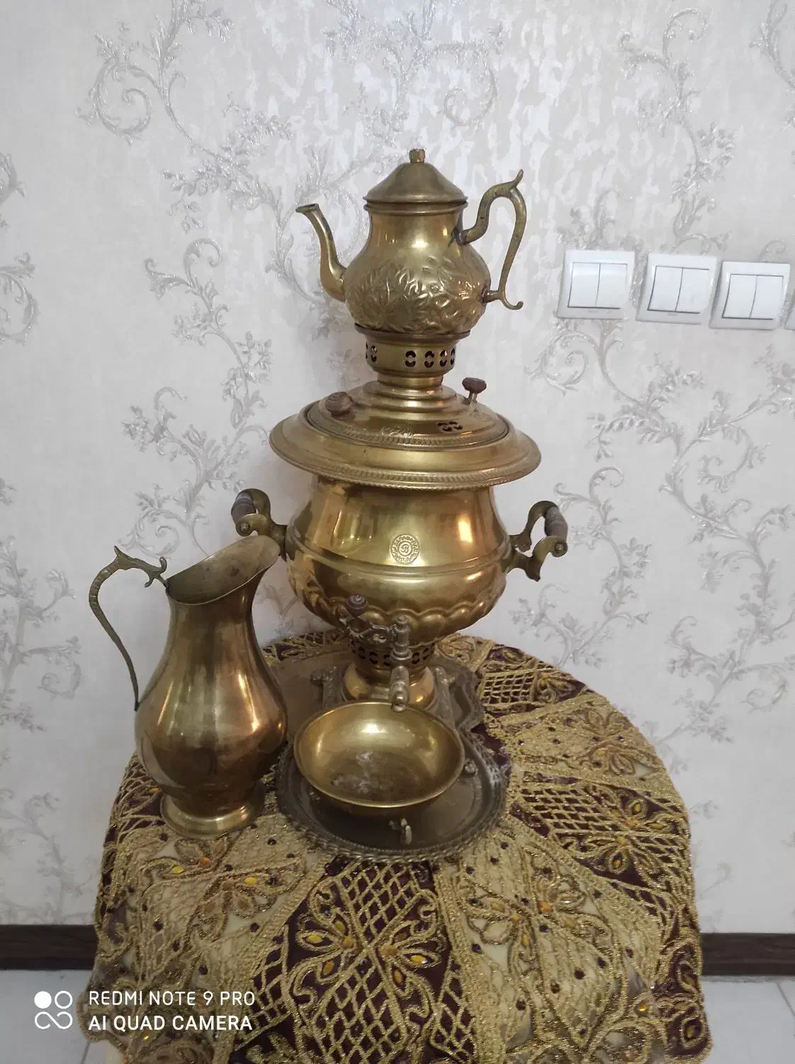 سماور برنجی زغالی|سماور، چای‌ساز، قهوه‌ساز|نسیم‌شهر, |دیوار