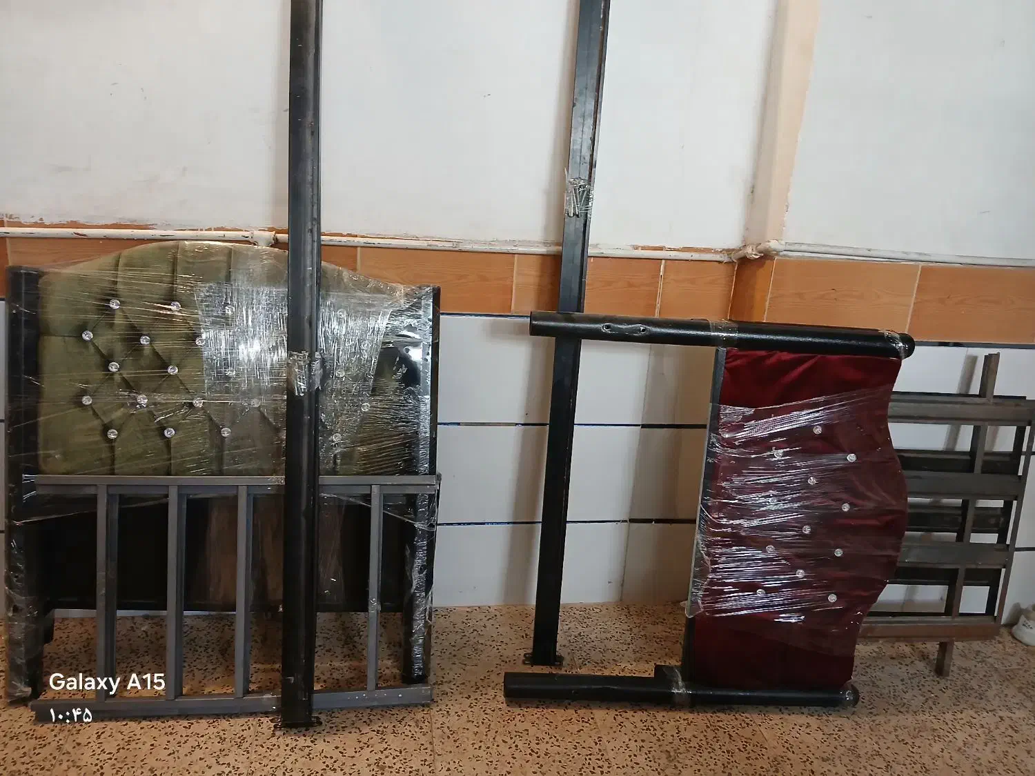 4عددتخت یک نفره فلزی محکم|تخت و سرویس خواب|اقبالیه, |دیوار