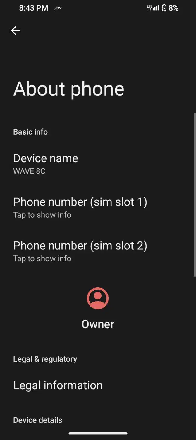 بلک ویو ۸ سی|موبایل|مشهد, چهارچشمه|دیوار