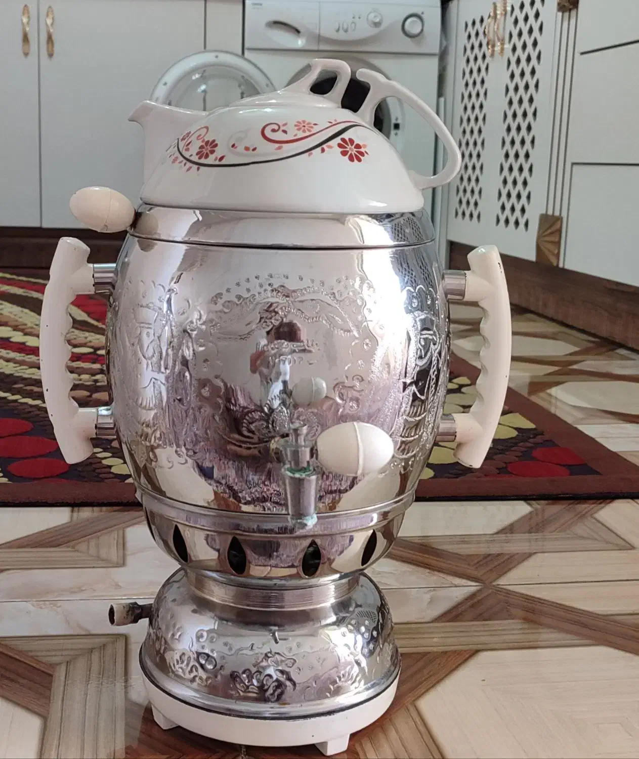 سماور۶لیتری به همراه قوری|سماور، چای‌ساز، قهوه‌ساز|آبیک, |دیوار