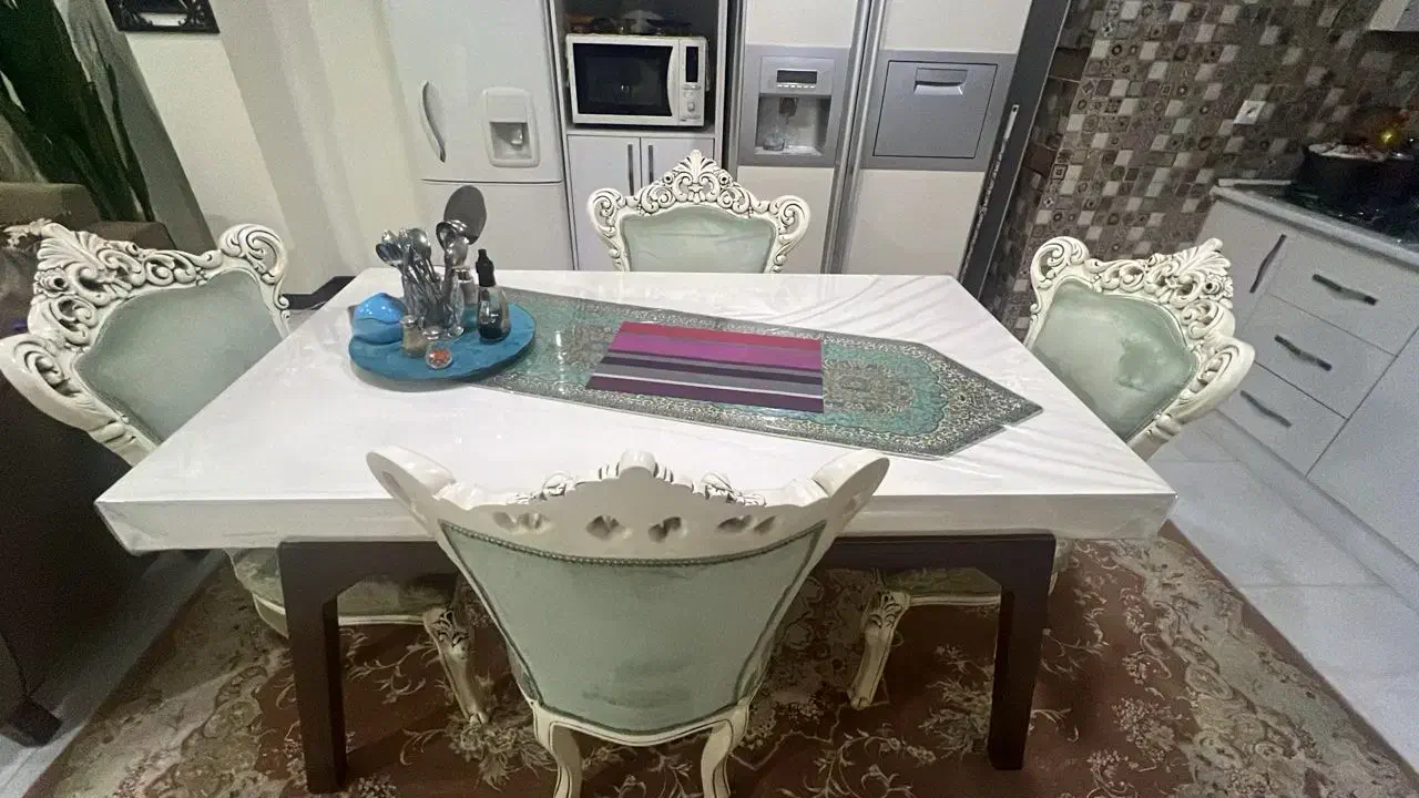 میز ناهارخوری ۶ نفره|میز و صندلی غذاخوری|کیش, |دیوار