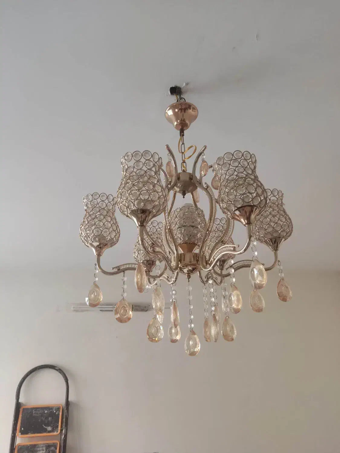 لوسترشش شاخه قاب سوره حمد وگازفرپنج شعله سن سون|لوستر و چراغ آویز|مشهد, حسابی جنوبی (شهرک غرب)|دیوار