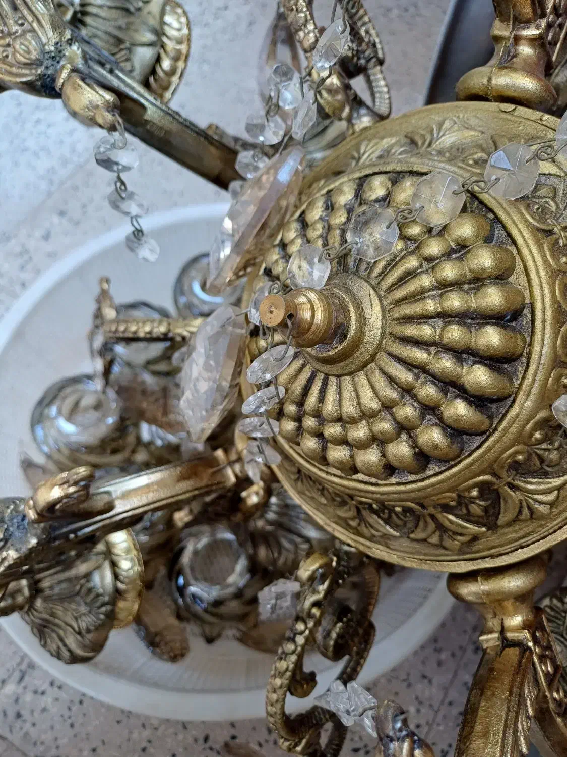 لوستر ده شاخه شکیل|لوستر و چراغ آویز|قرچک, شهرک گلها|دیوار