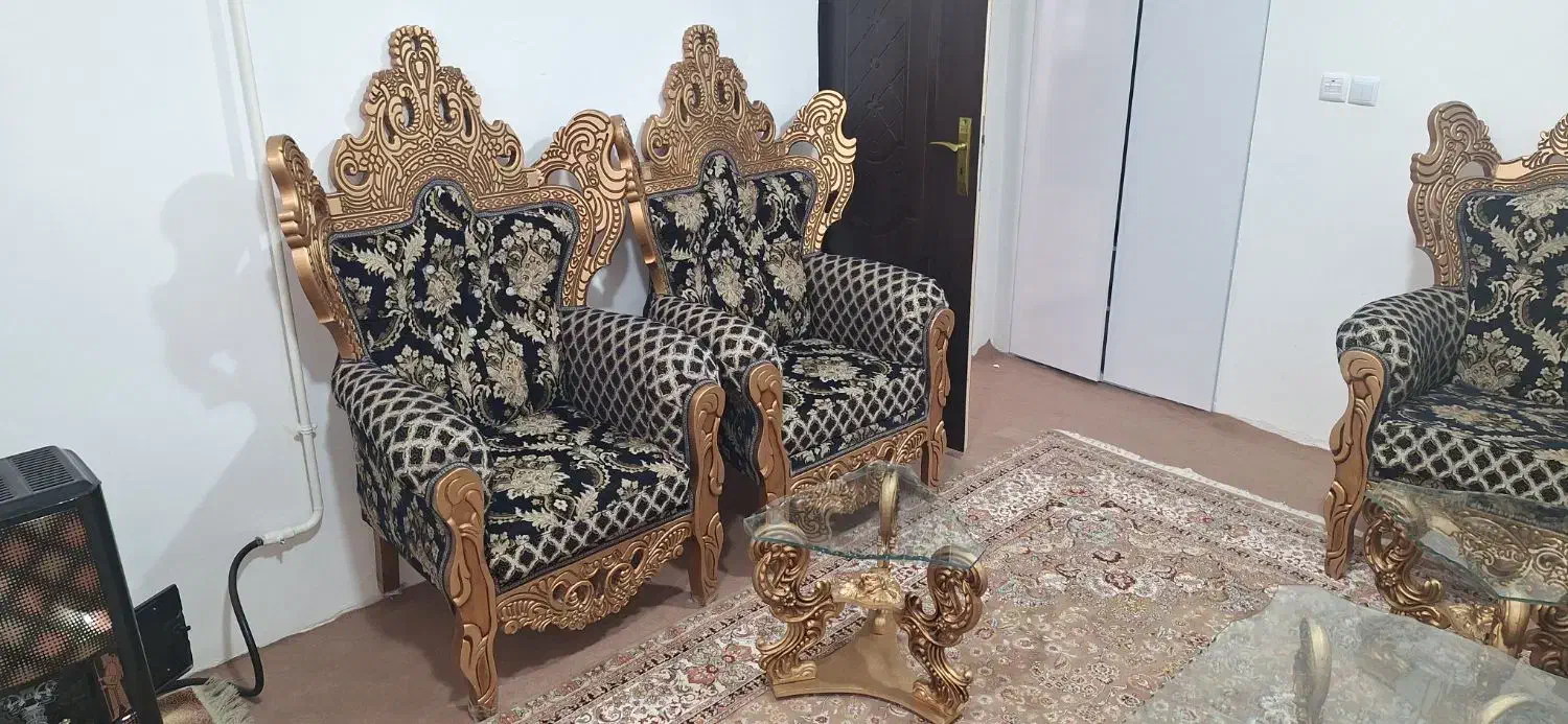 مبل سلطنتی مبل ۷ نفره|مبلمان خانگی و میز عسلی|مهاباد (آذربایجان غربی), |دیوار