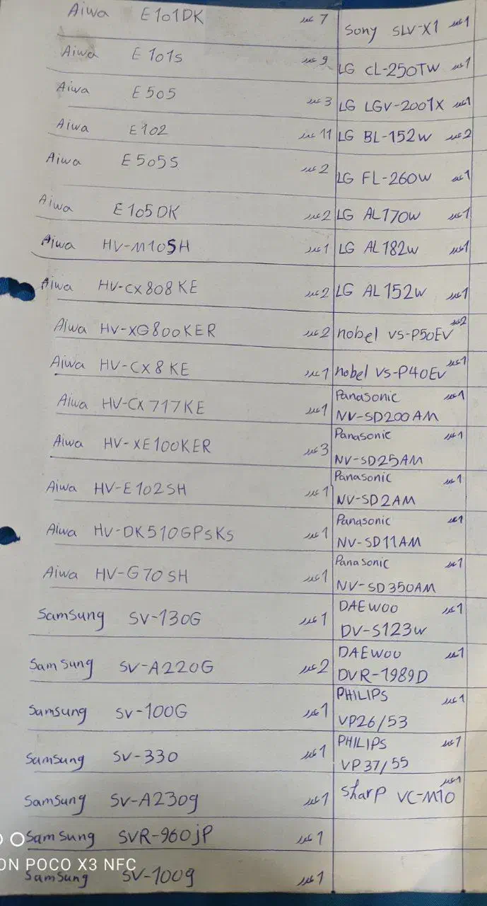 ۸۰ عدد ویدیو در مارکها طبق لیست دانه ای ۲۵۰ تمن|پخشکننده DVD و ویدیو|تربتحیدریه, باغ ملی|دیوار